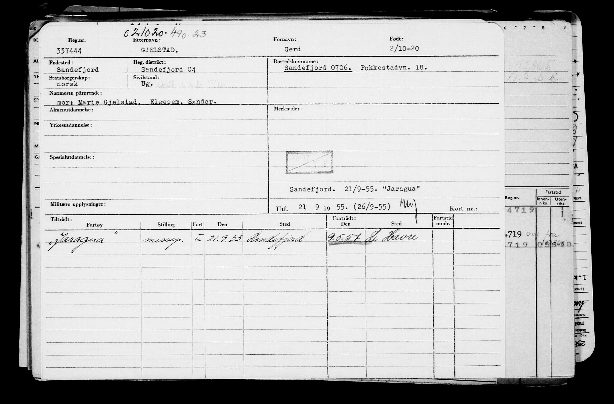 Direktoratet for sjømenn, AV/RA-S-3545/G/Gb/L0186: Hovedkort, 1920, s. 24