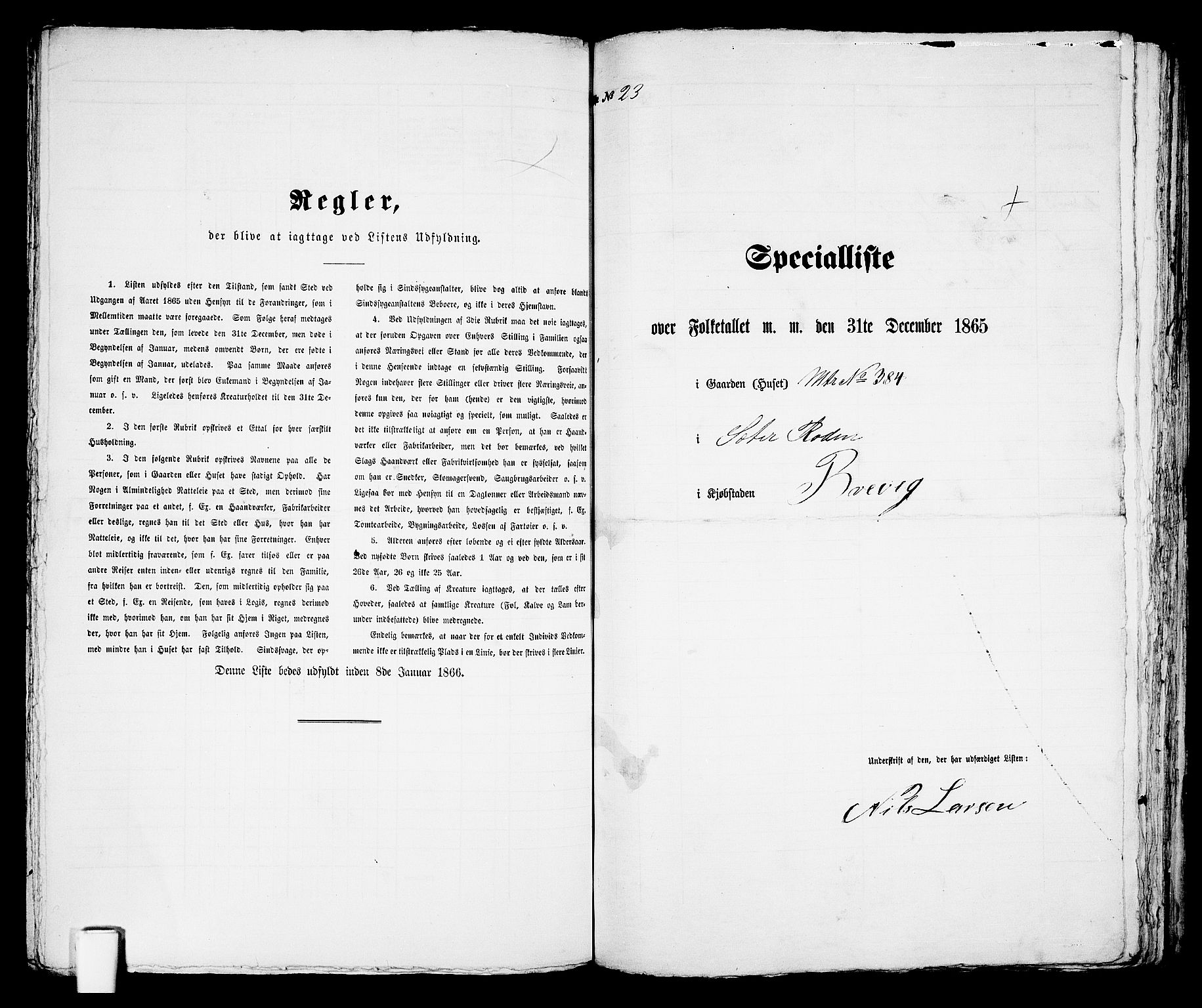 RA, Folketelling 1865 for 0804P Brevik prestegjeld, 1865, s. 256