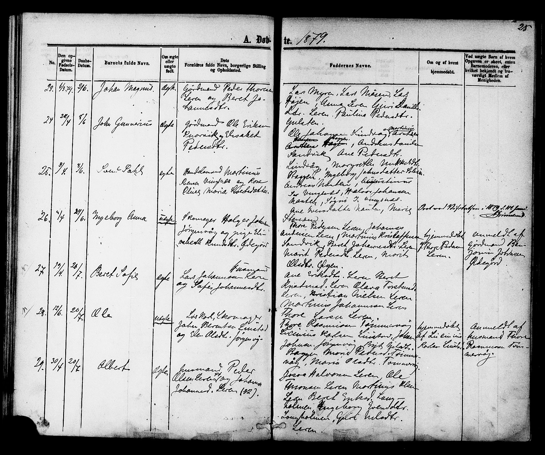 Ministerialprotokoller, klokkerbøker og fødselsregistre - Møre og Romsdal, AV/SAT-A-1454/577/L0895: Ministerialbok nr. 577A02, 1875-1879, s. 25