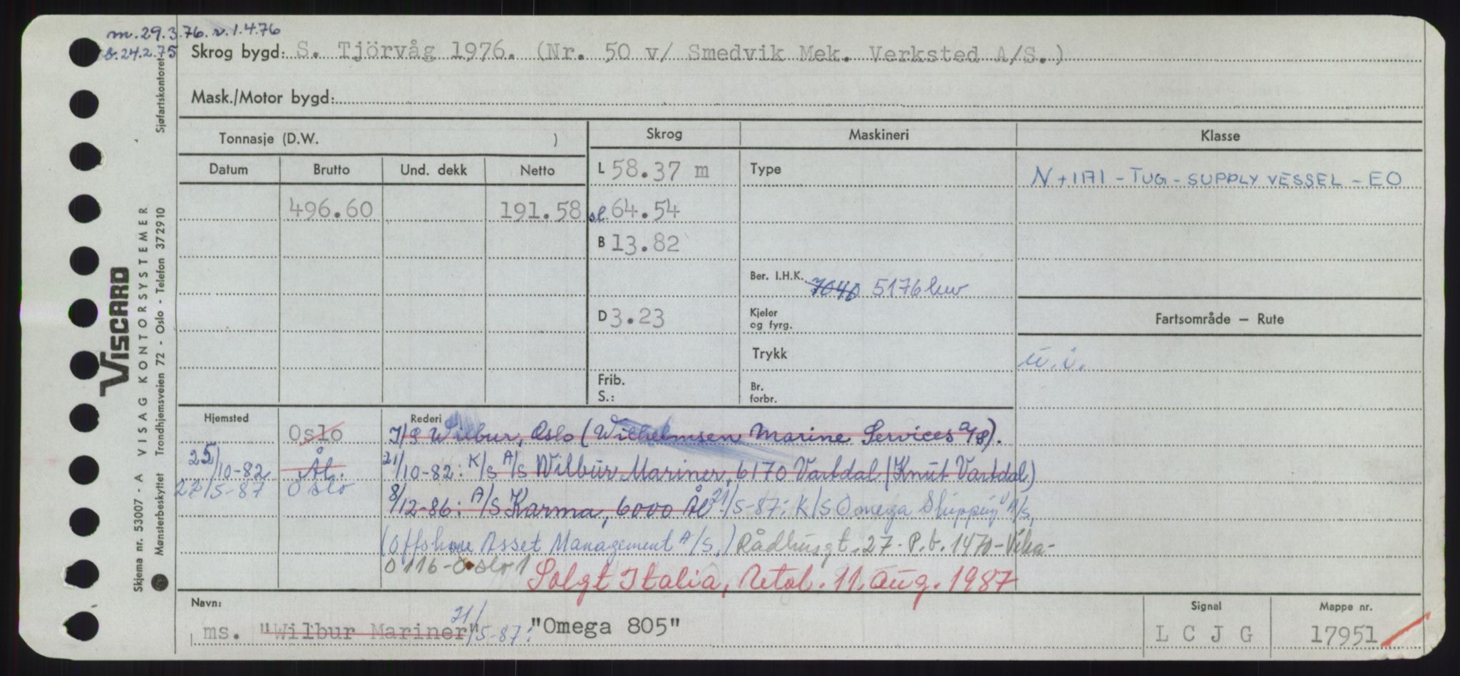 Sjøfartsdirektoratet med forløpere, Skipsmålingen, AV/RA-S-1627/H/Hd/L0028: Fartøy, O, s. 257