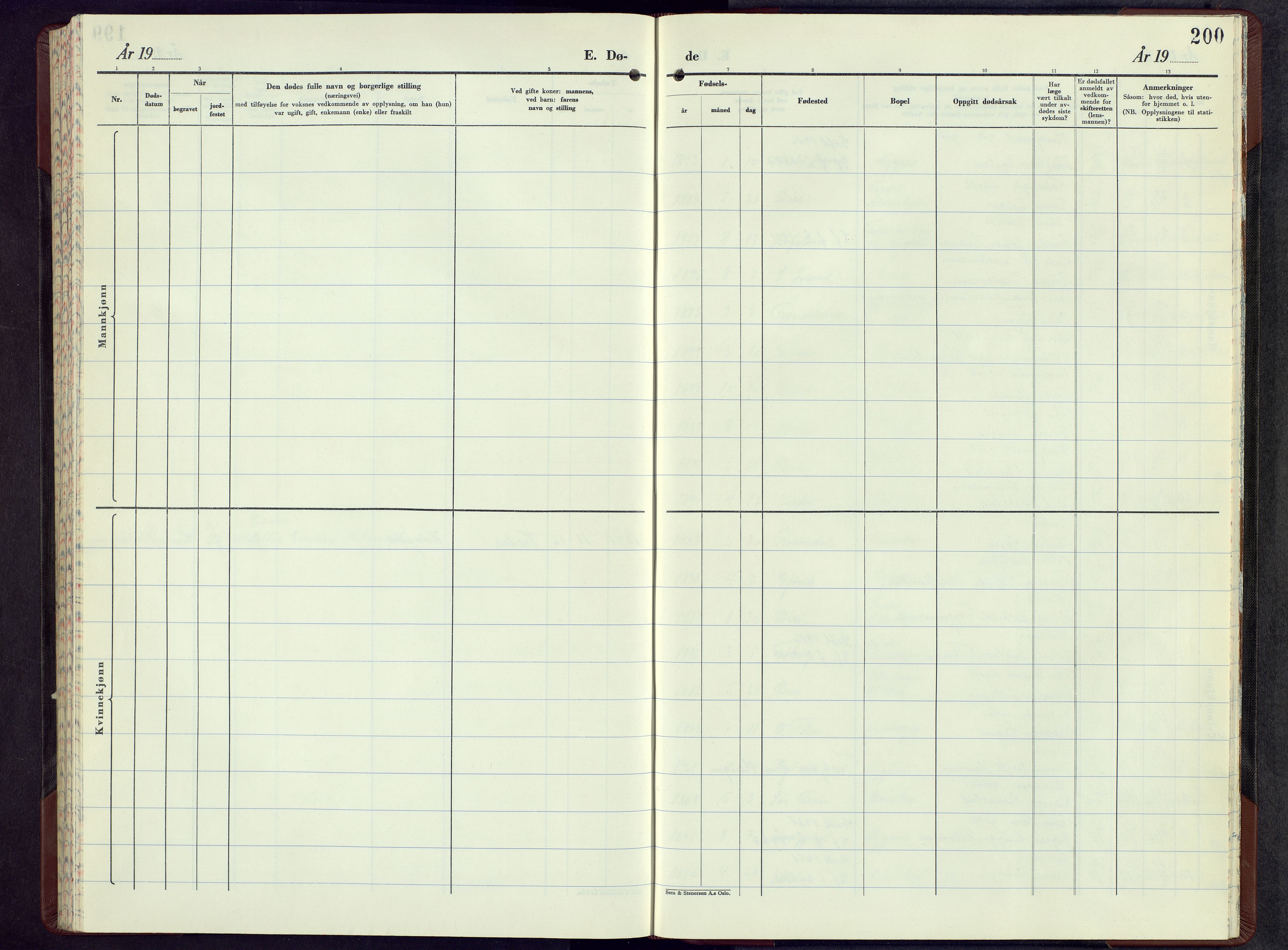 Vardal prestekontor, SAH/PREST-100/H/Ha/Hab/L0022: Klokkerbok nr. 22, 1963-1968, s. 200