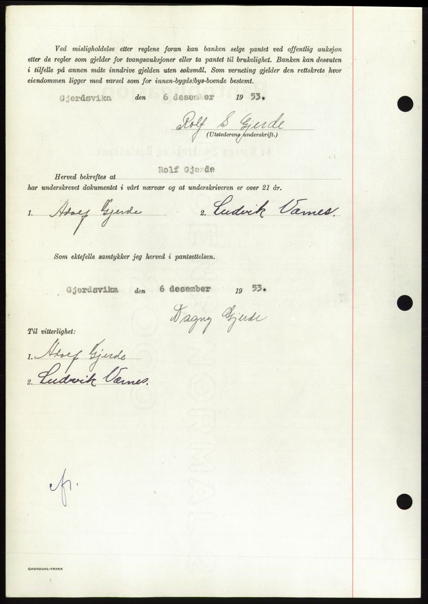 Søre Sunnmøre sorenskriveri, AV/SAT-A-4122/1/2/2C/L0124: Pantebok nr. 12B, 1953-1954, Dagboknr: 3205/1953