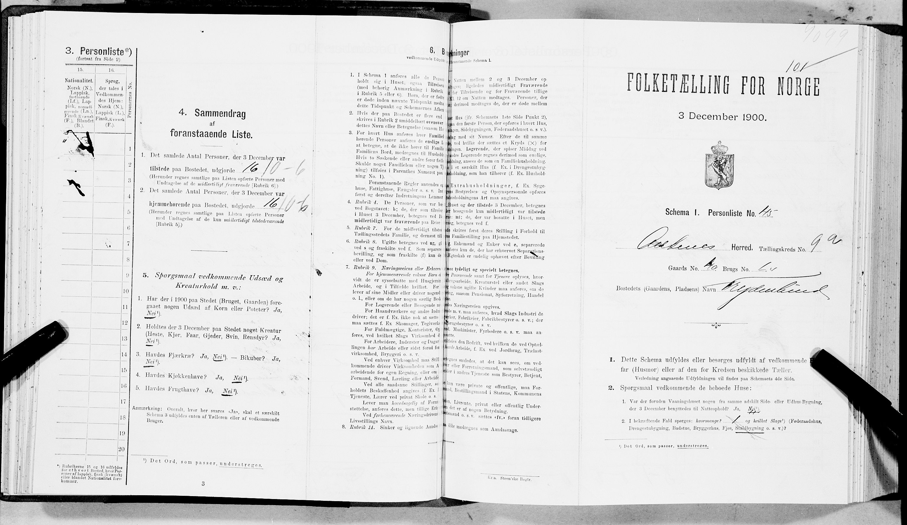 SAT, Folketelling 1900 for 1855 Ankenes herred, 1900, s. 749