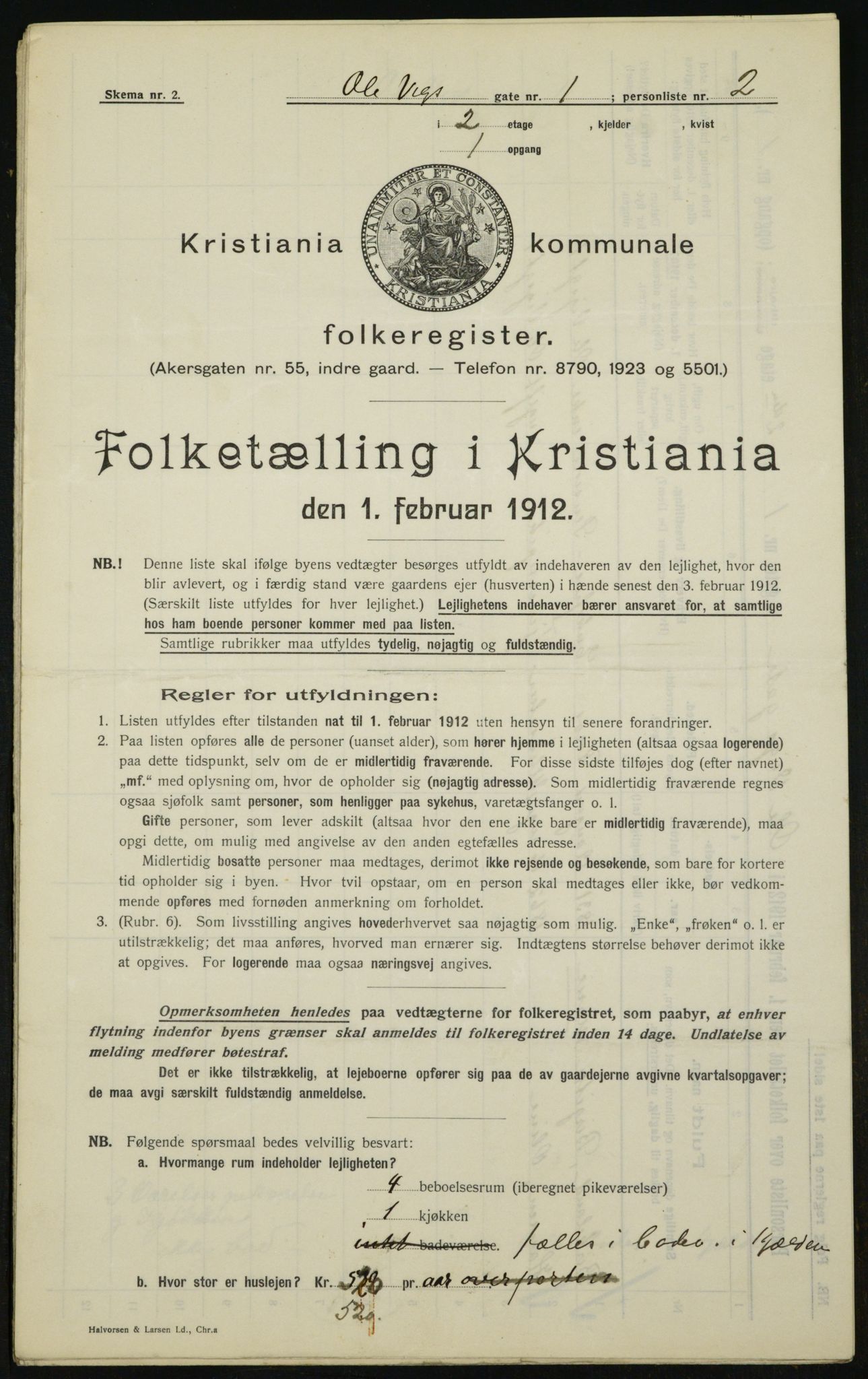 OBA, Kommunal folketelling 1.2.1912 for Kristiania, 1912, s. 76026