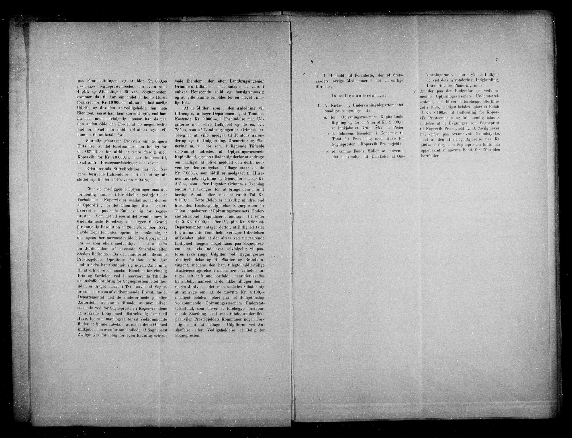 Kirke- og undervisningsdepartementet, Kontoret  for kirke og geistlighet A, AV/RA-S-1007/A/Aa/L0259: Referatprotokoll bd. 1. Ref.nr. 1-146, 1896