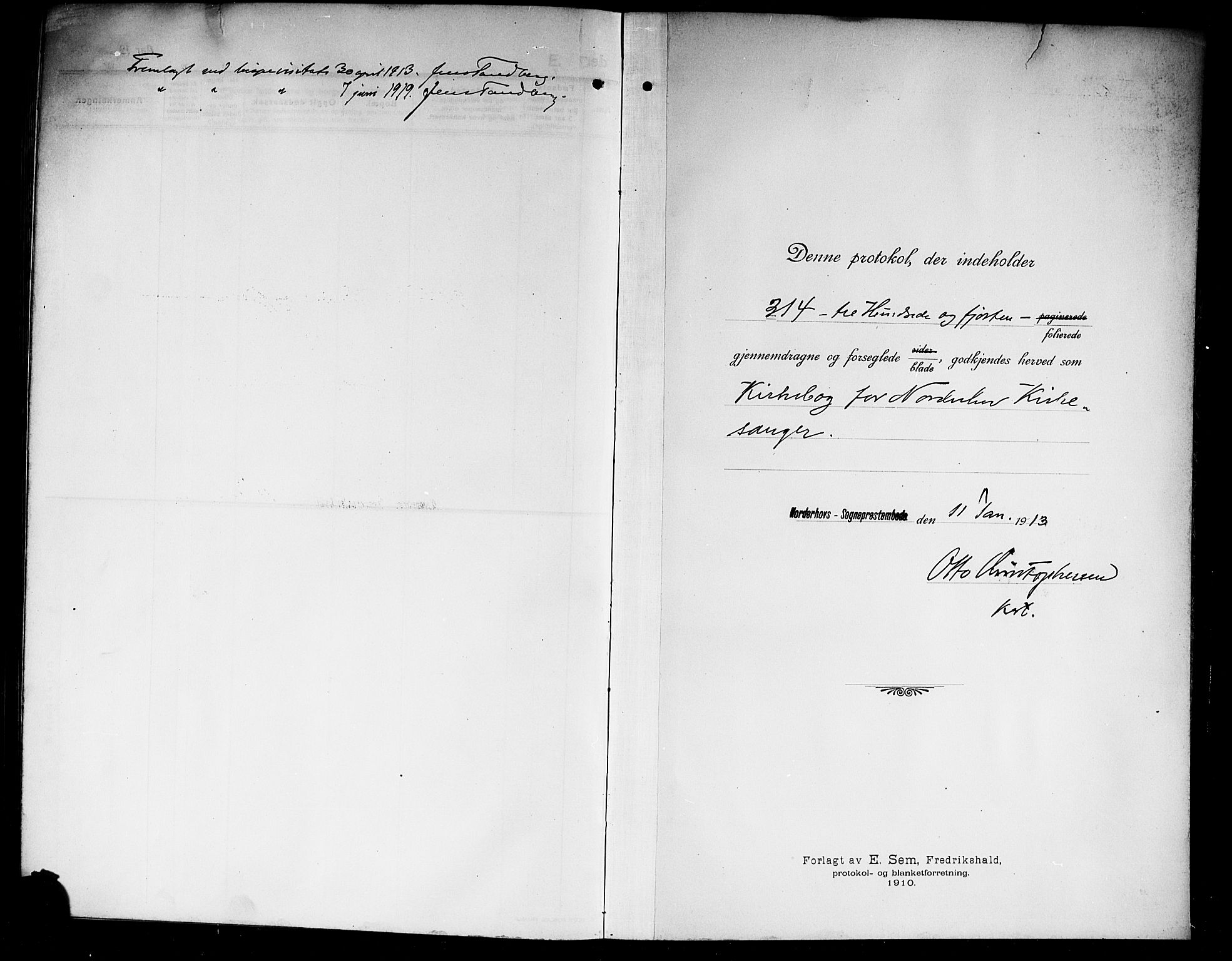 Norderhov kirkebøker, AV/SAKO-A-237/G/Ga/L0009: Klokkerbok nr. I 9, 1913-1920, s. 316