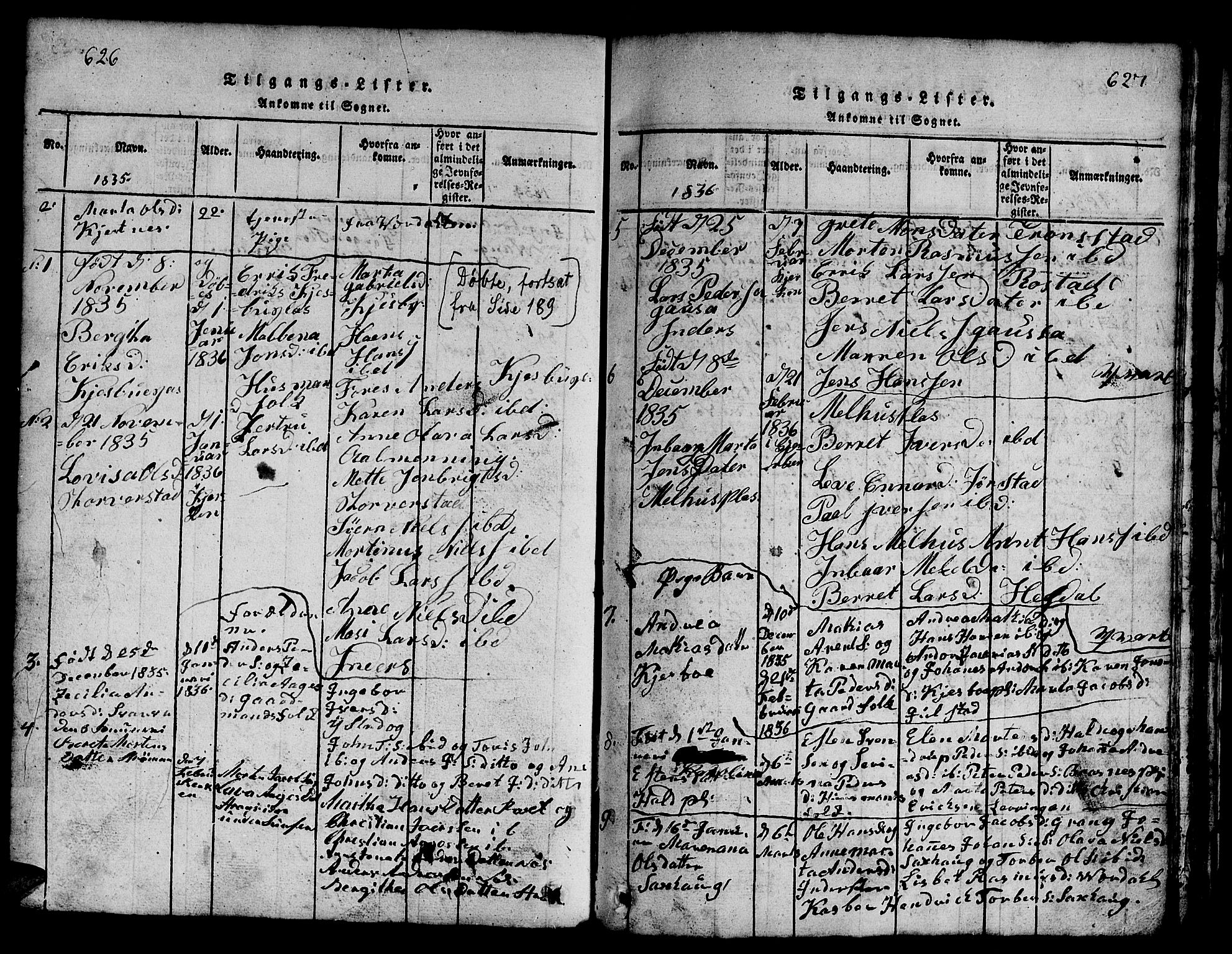 Ministerialprotokoller, klokkerbøker og fødselsregistre - Nord-Trøndelag, SAT/A-1458/730/L0298: Klokkerbok nr. 730C01, 1816-1849, s. 626-627