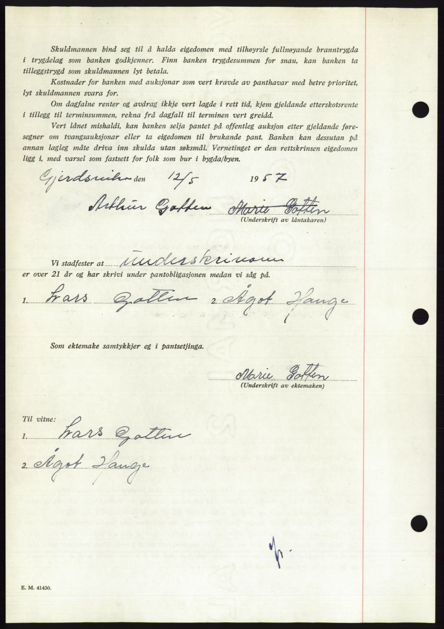 Søre Sunnmøre sorenskriveri, AV/SAT-A-4122/1/2/2C/L0130: Pantebok nr. 18B, 1957-1958, Dagboknr: 1408/1957