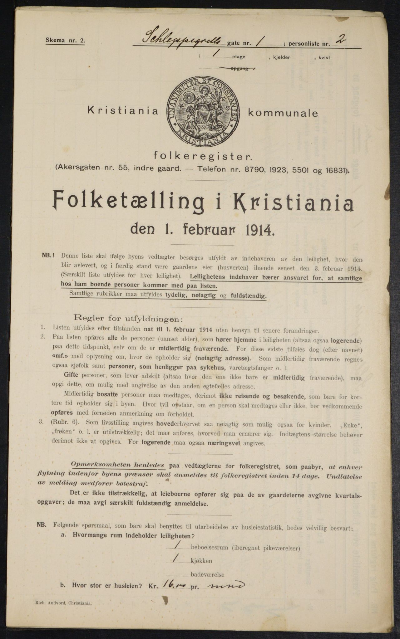 OBA, Kommunal folketelling 1.2.1914 for Kristiania, 1914, s. 89388