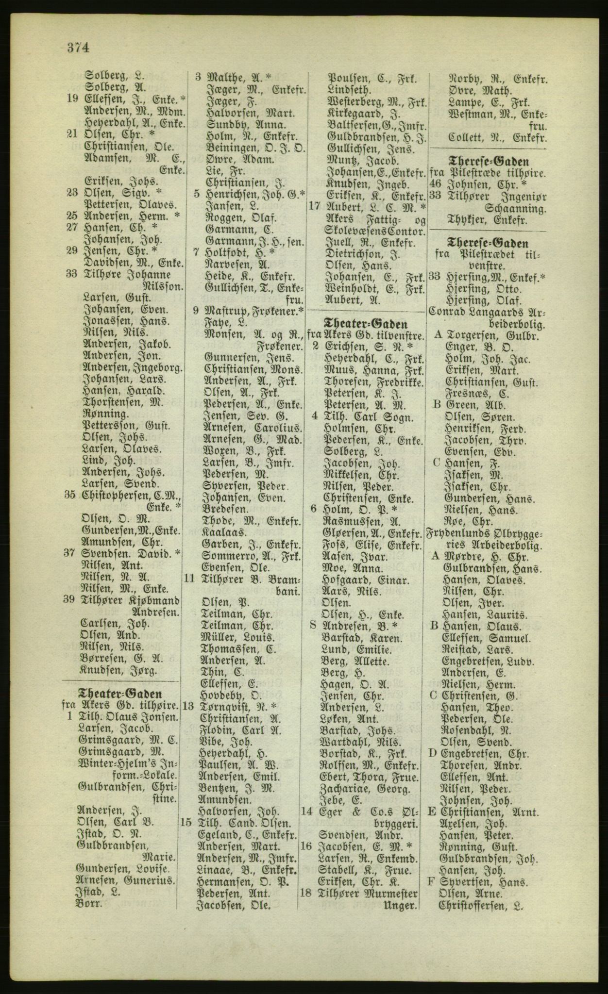 Kristiania/Oslo adressebok, PUBL/-, 1880, s. 374