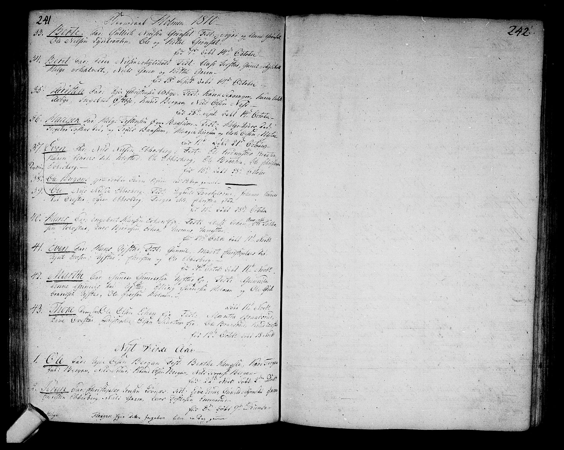 Sigdal kirkebøker, AV/SAKO-A-245/F/Fa/L0003: Ministerialbok nr. I 3, 1793-1811, s. 241-242