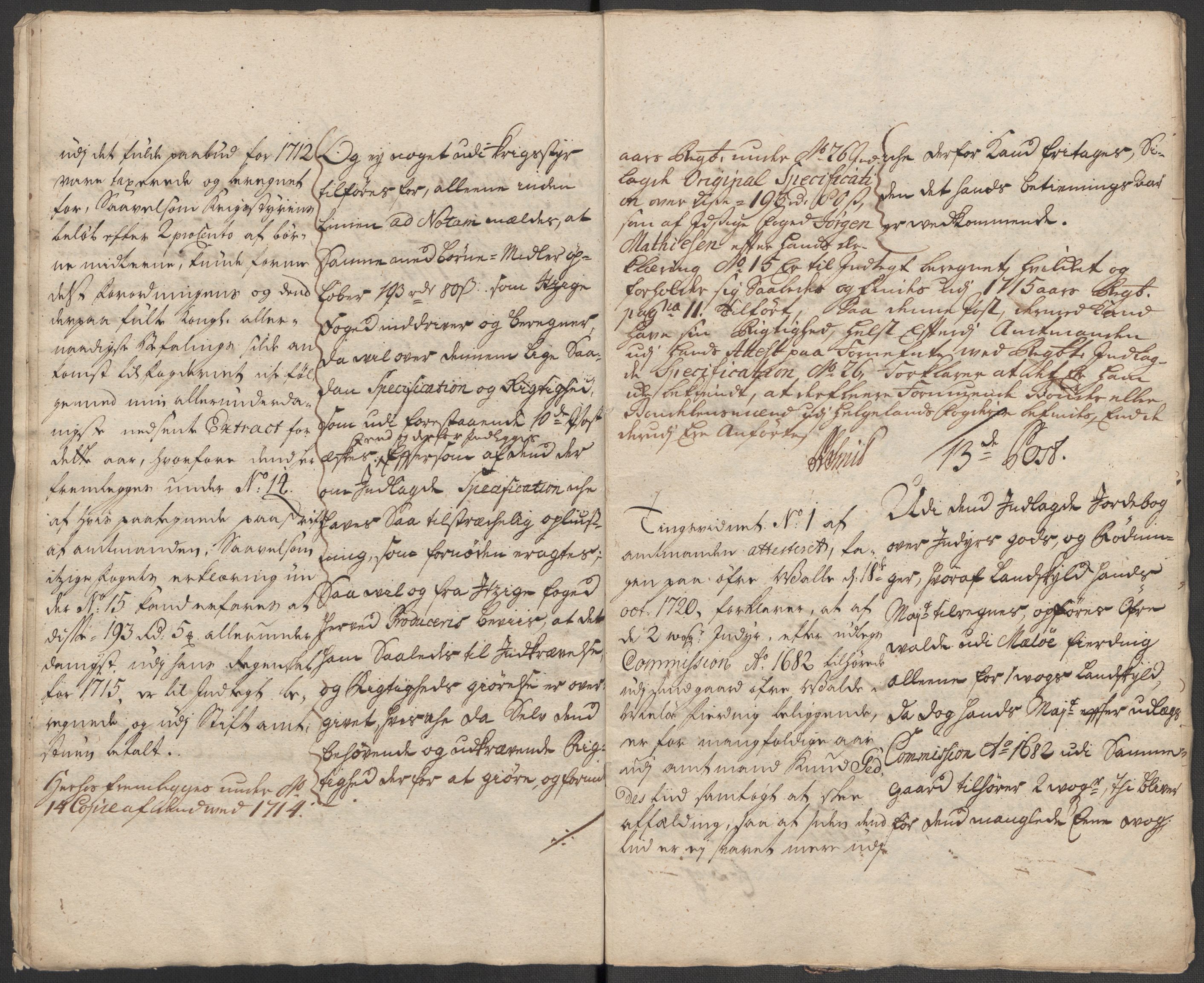 Rentekammeret inntil 1814, Reviderte regnskaper, Fogderegnskap, AV/RA-EA-4092/R65/L4513: Fogderegnskap Helgeland, 1714-1715, s. 345
