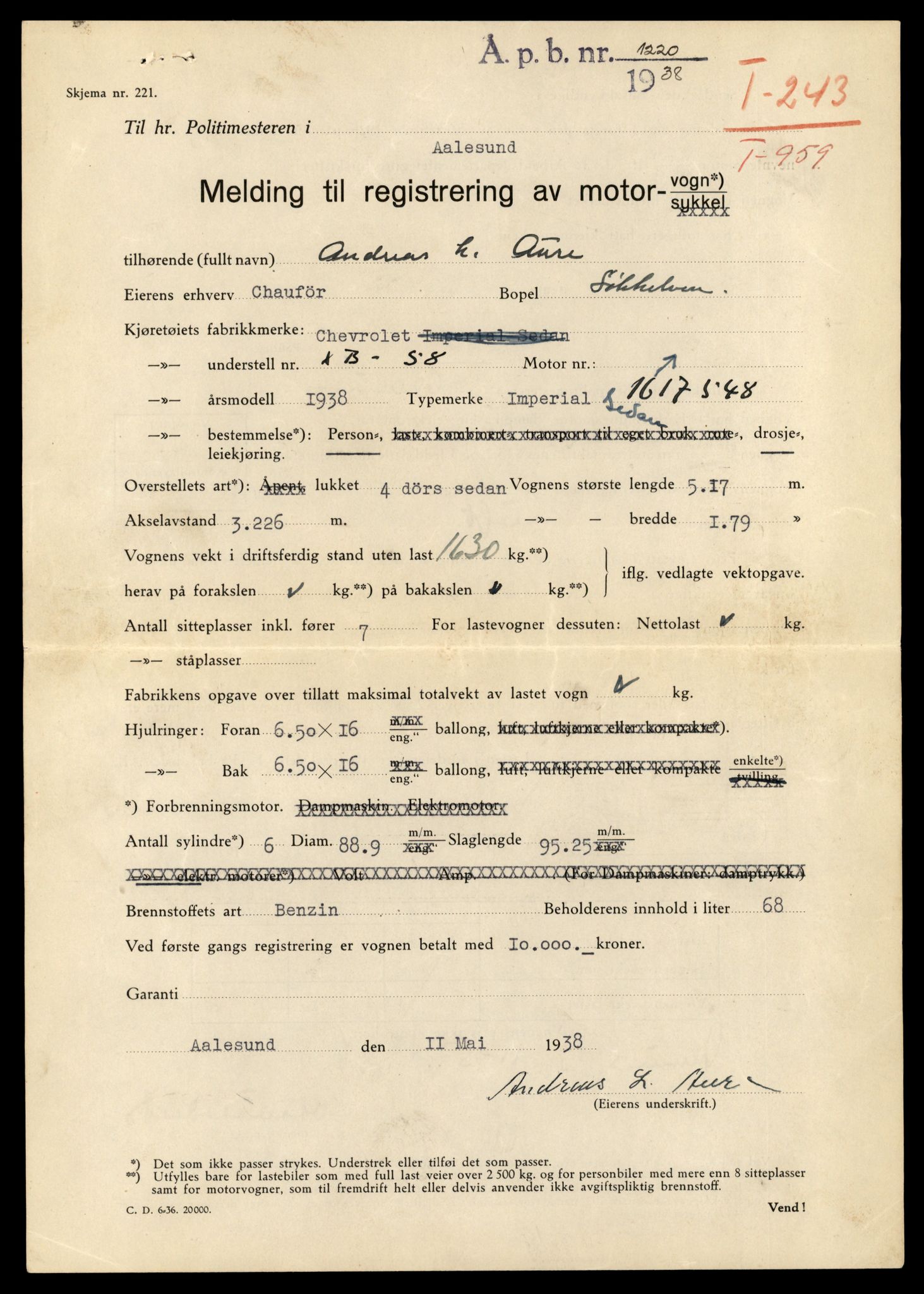 Møre og Romsdal vegkontor - Ålesund trafikkstasjon, AV/SAT-A-4099/F/Fe/L0048: Registreringskort for kjøretøy T 14721 - T 14863, 1927-1998, s. 1999