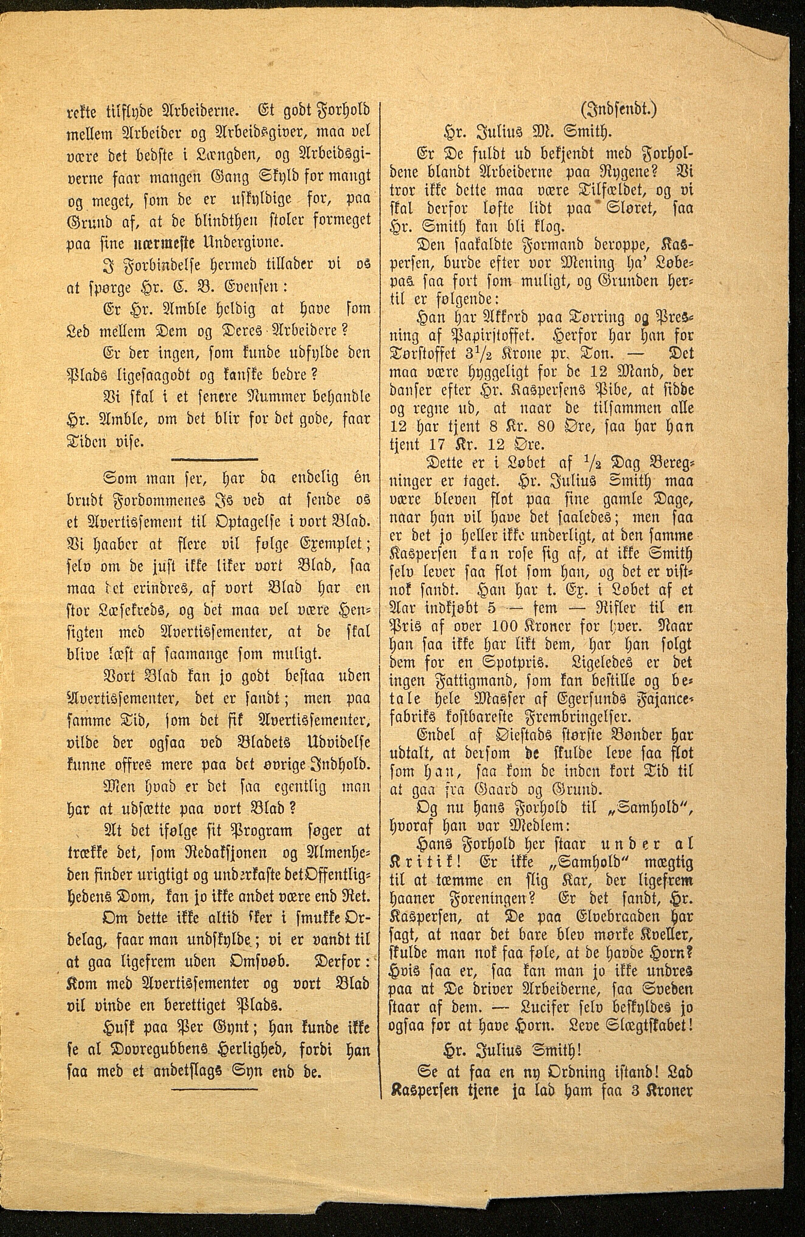 Spidskuglen, AAKS/PA-2823/X/L0001/0001: Spidskuglen / Årg. 1887, nr. 1–2, 4–23, 25–36, 1887