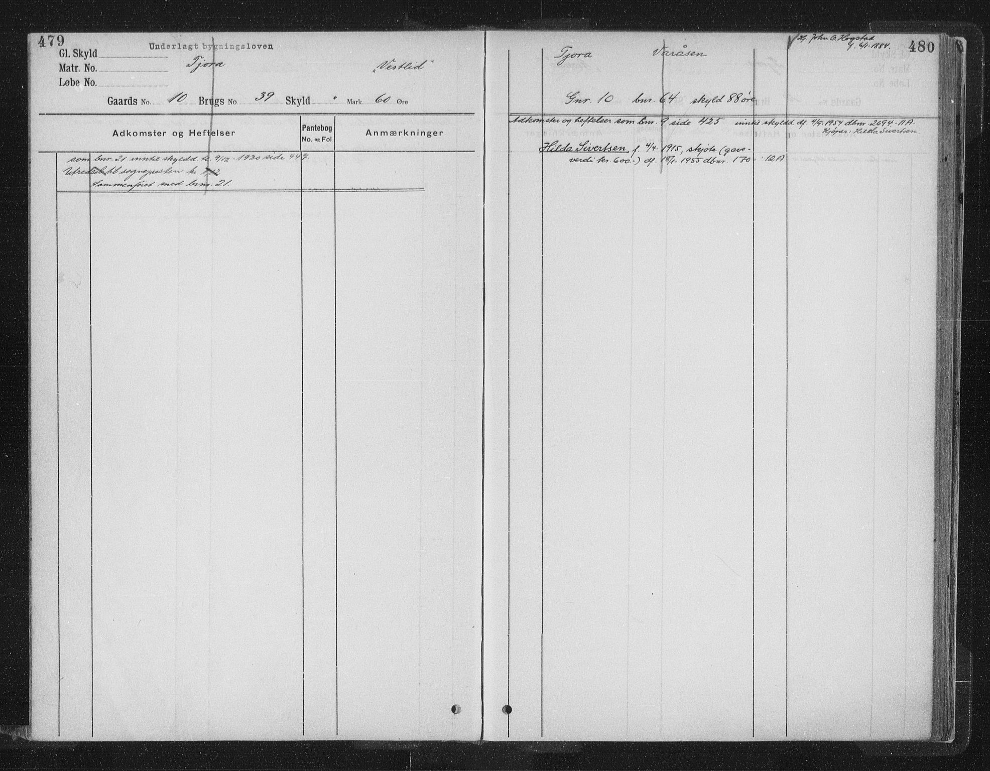 Jæren sorenskriveri, SAST/A-100310/01/4/41/41ABD/L0002: Panteregister nr. 41 ABD2, 1911, s. 479-480