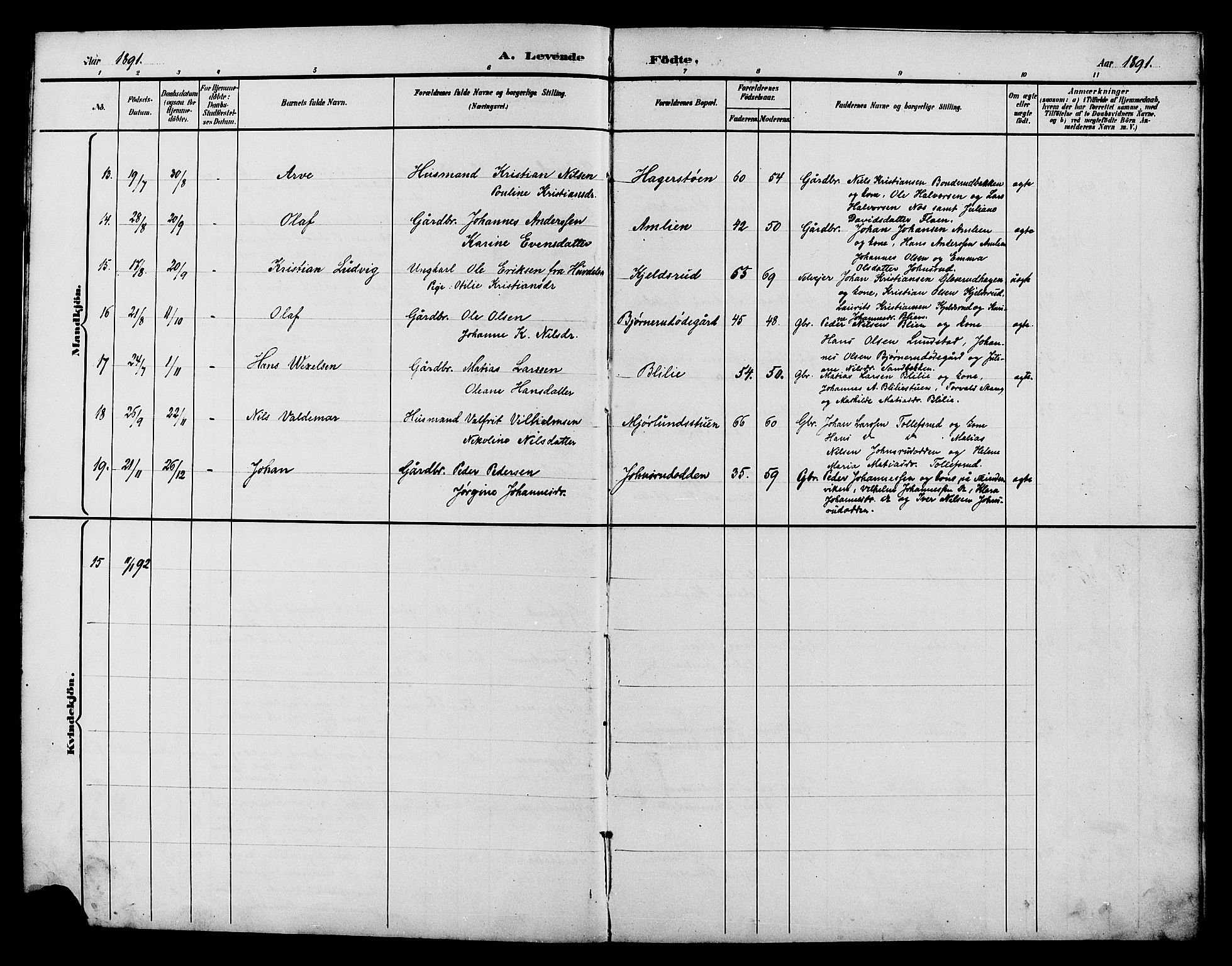 Vestre Toten prestekontor, AV/SAH-PREST-108/H/Ha/Hab/L0015: Klokkerbok nr. 15, 1890-1900