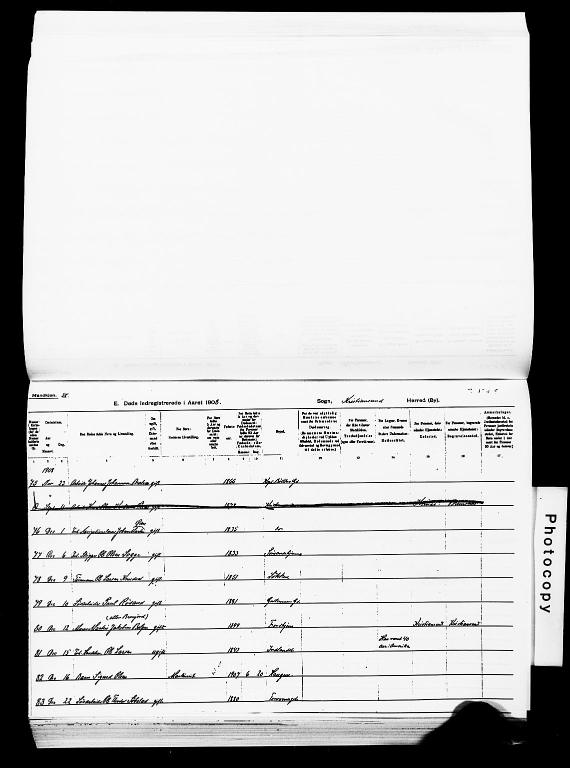 Ministerialprotokoller, klokkerbøker og fødselsregistre - Møre og Romsdal, AV/SAT-A-1454/572/L0860: Ministerialbok nr. 572D04, 1903-1916