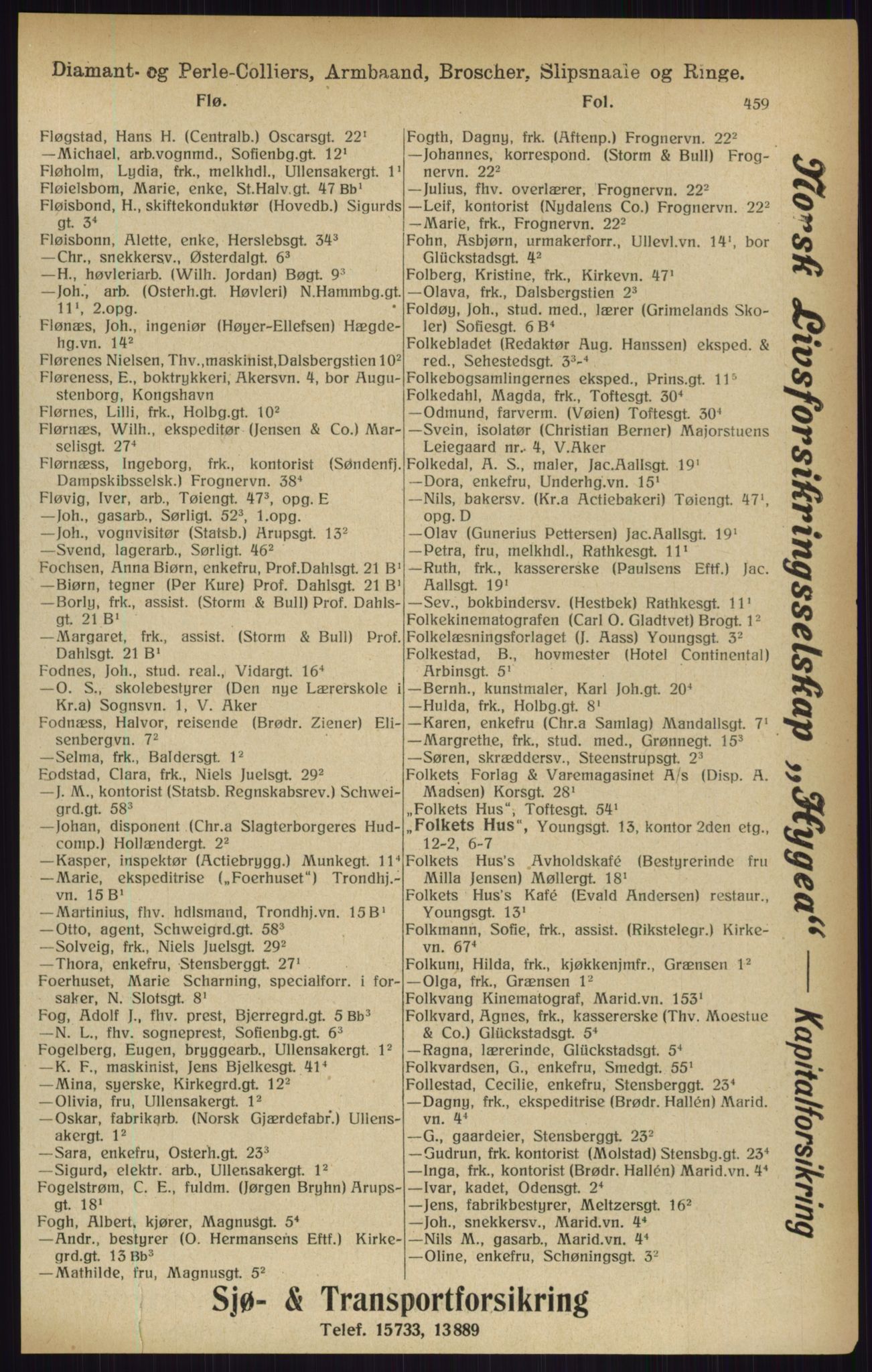 Kristiania/Oslo adressebok, PUBL/-, 1916, s. 459