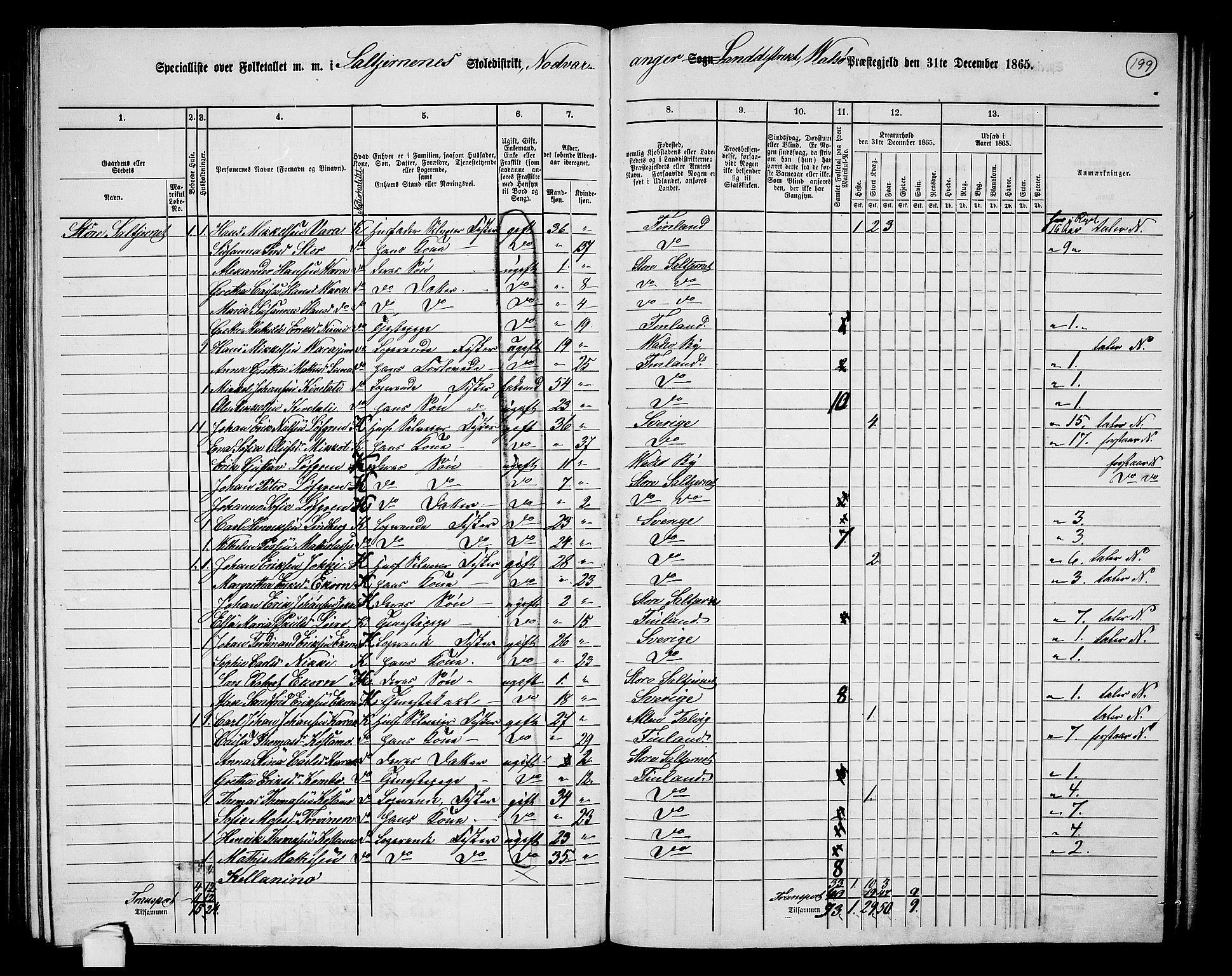 RA, Folketelling 1865 for 2029L Vadsø prestegjeld, Nord-Varanger sokn, 1865, s. 32