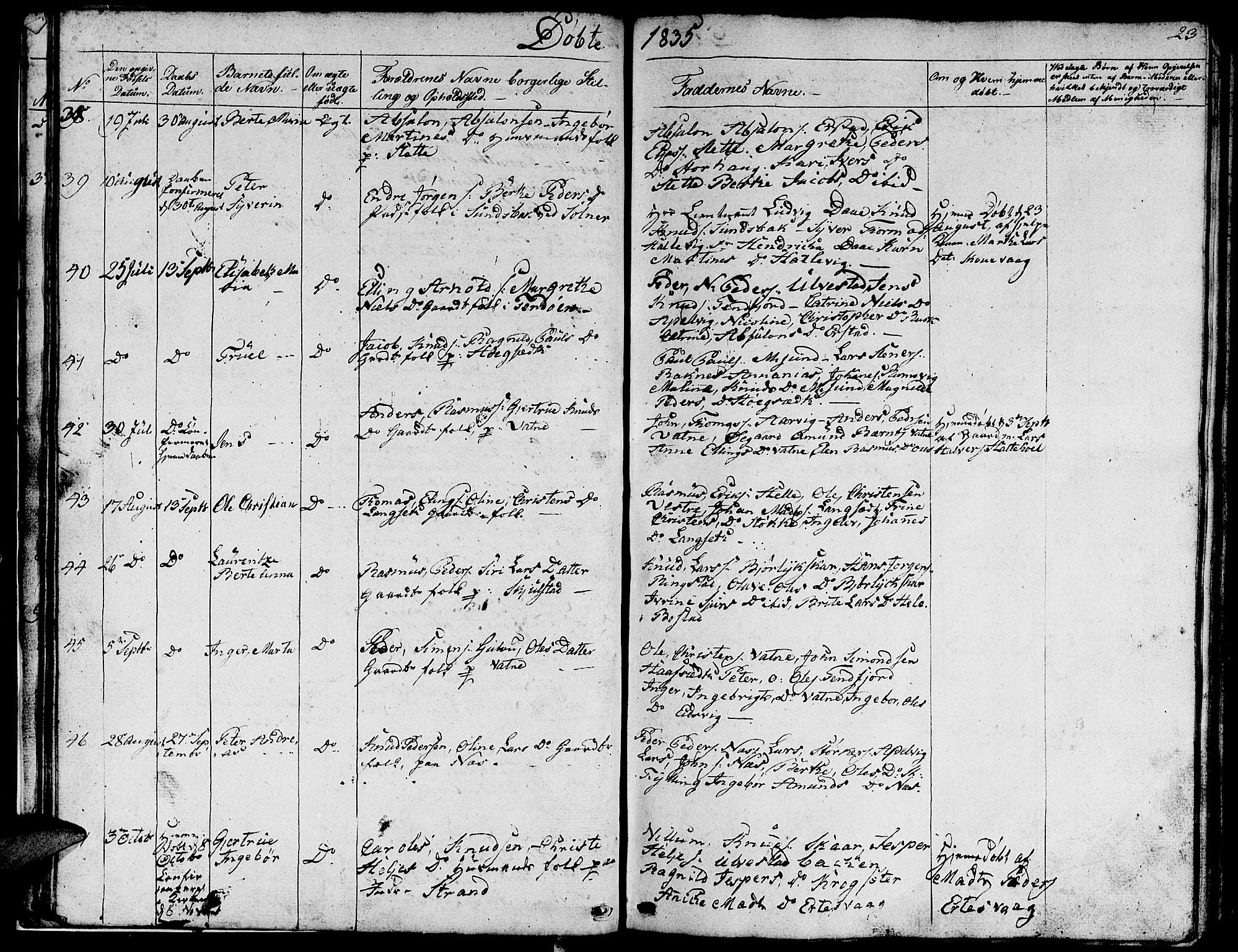 Ministerialprotokoller, klokkerbøker og fødselsregistre - Møre og Romsdal, AV/SAT-A-1454/524/L0361: Klokkerbok nr. 524C02, 1831-1840, s. 23