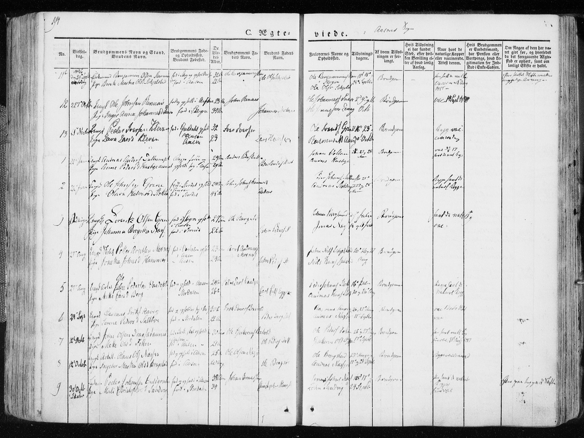 Ministerialprotokoller, klokkerbøker og fødselsregistre - Nord-Trøndelag, AV/SAT-A-1458/713/L0114: Ministerialbok nr. 713A05, 1827-1839, s. 194