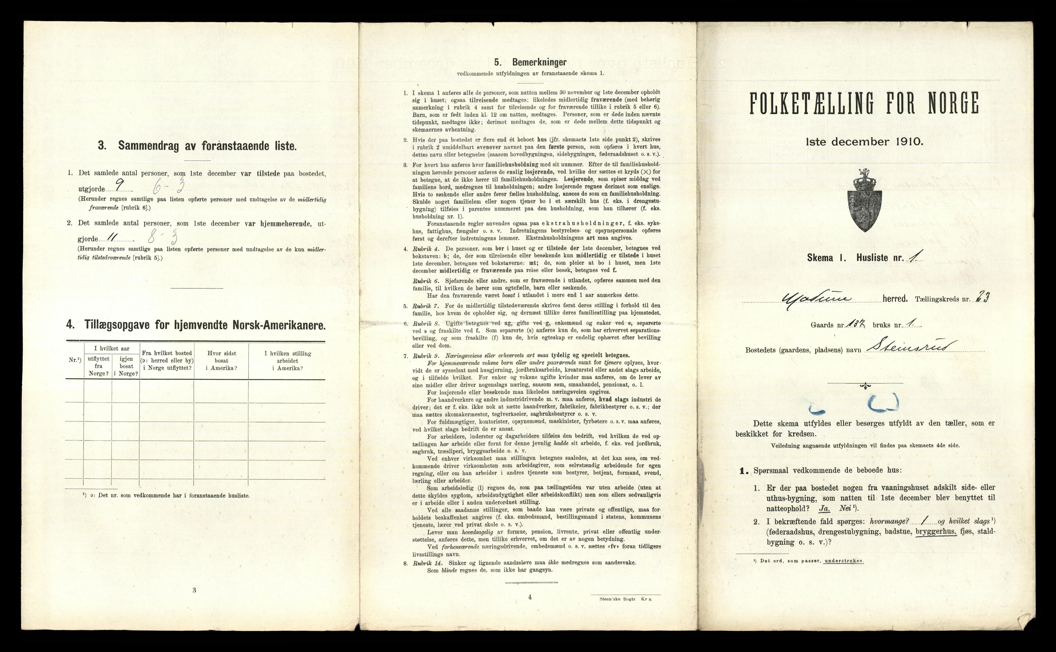 RA, Folketelling 1910 for 0623 Modum herred, 1910, s. 3520