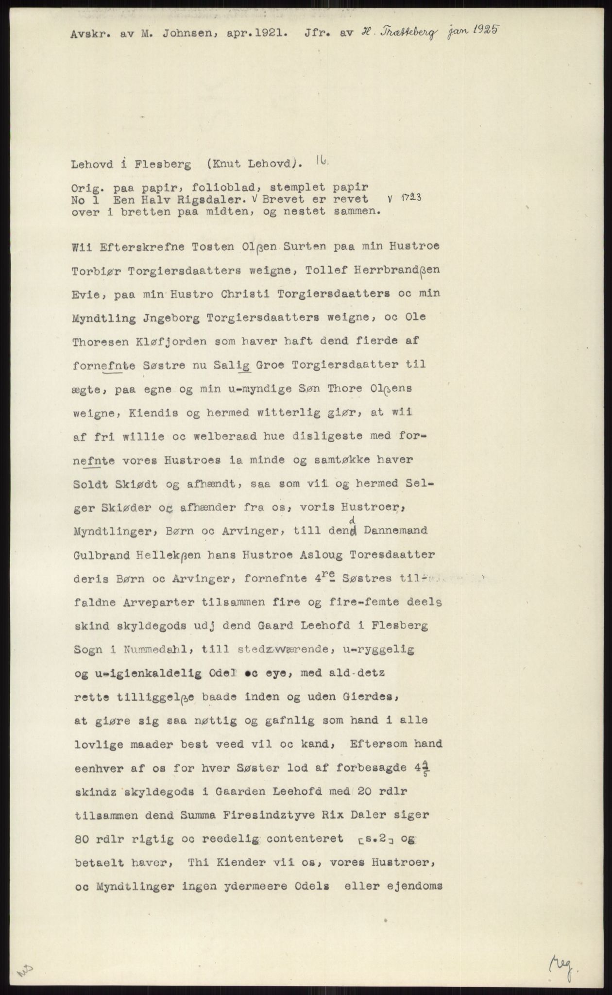 Samlinger til kildeutgivelse, Diplomavskriftsamlingen, RA/EA-4053/H/Ha, s. 1189