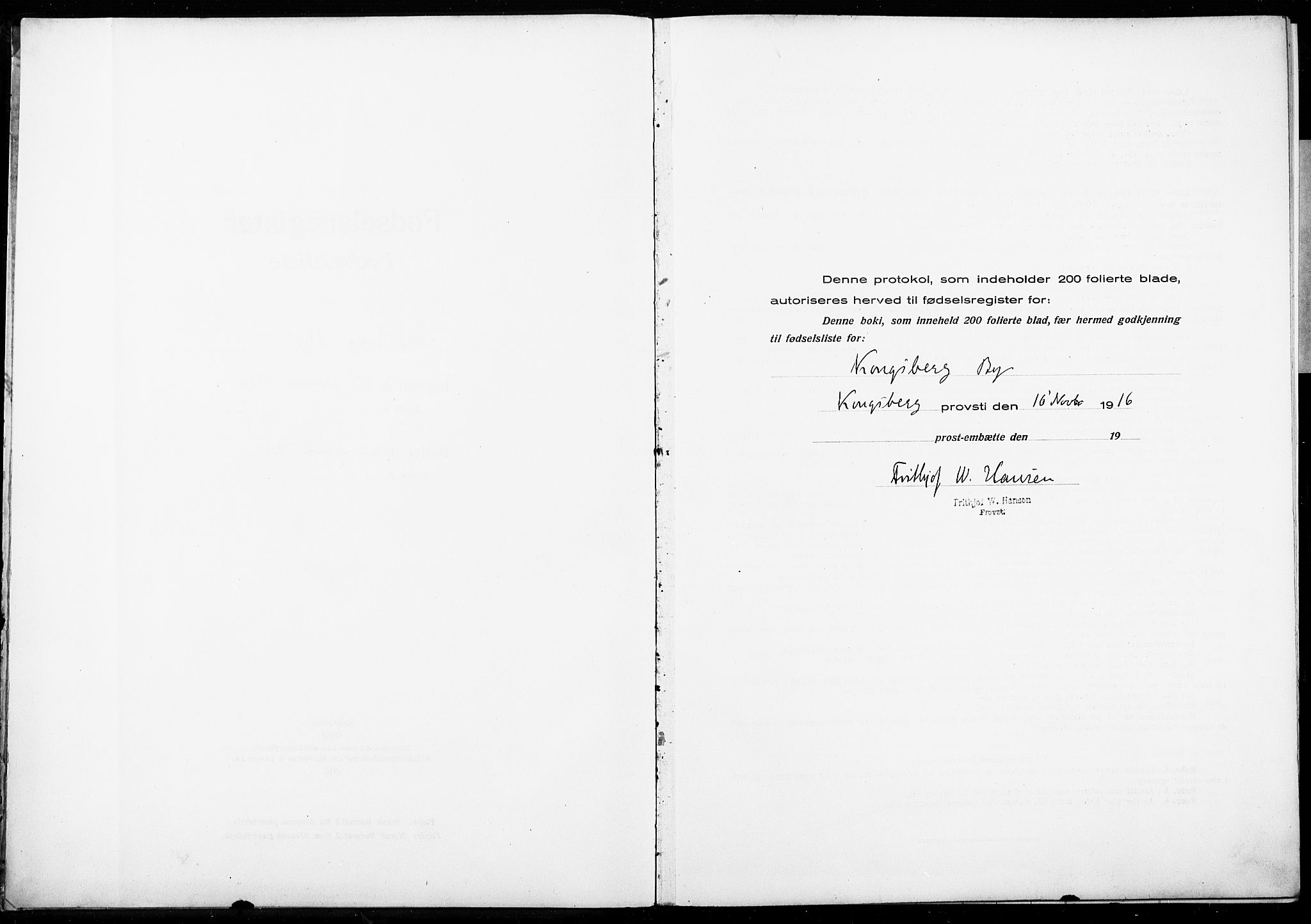 Kongsberg kirkebøker, SAKO/A-22/J/Ja/L0001: Fødselsregister nr. 1, 1916-1927