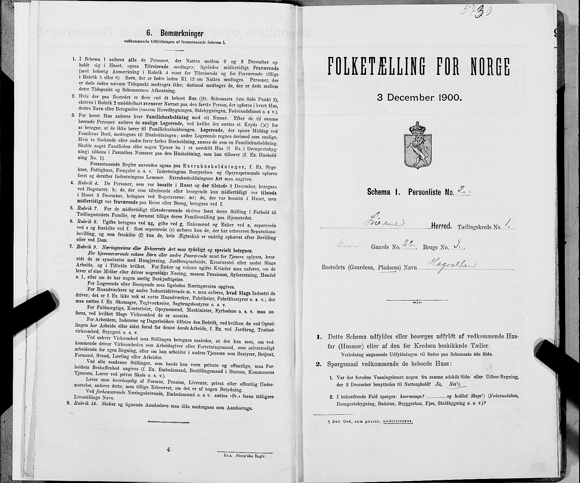 SAT, Folketelling 1900 for 1737 Lierne herred, 1900, s. 17