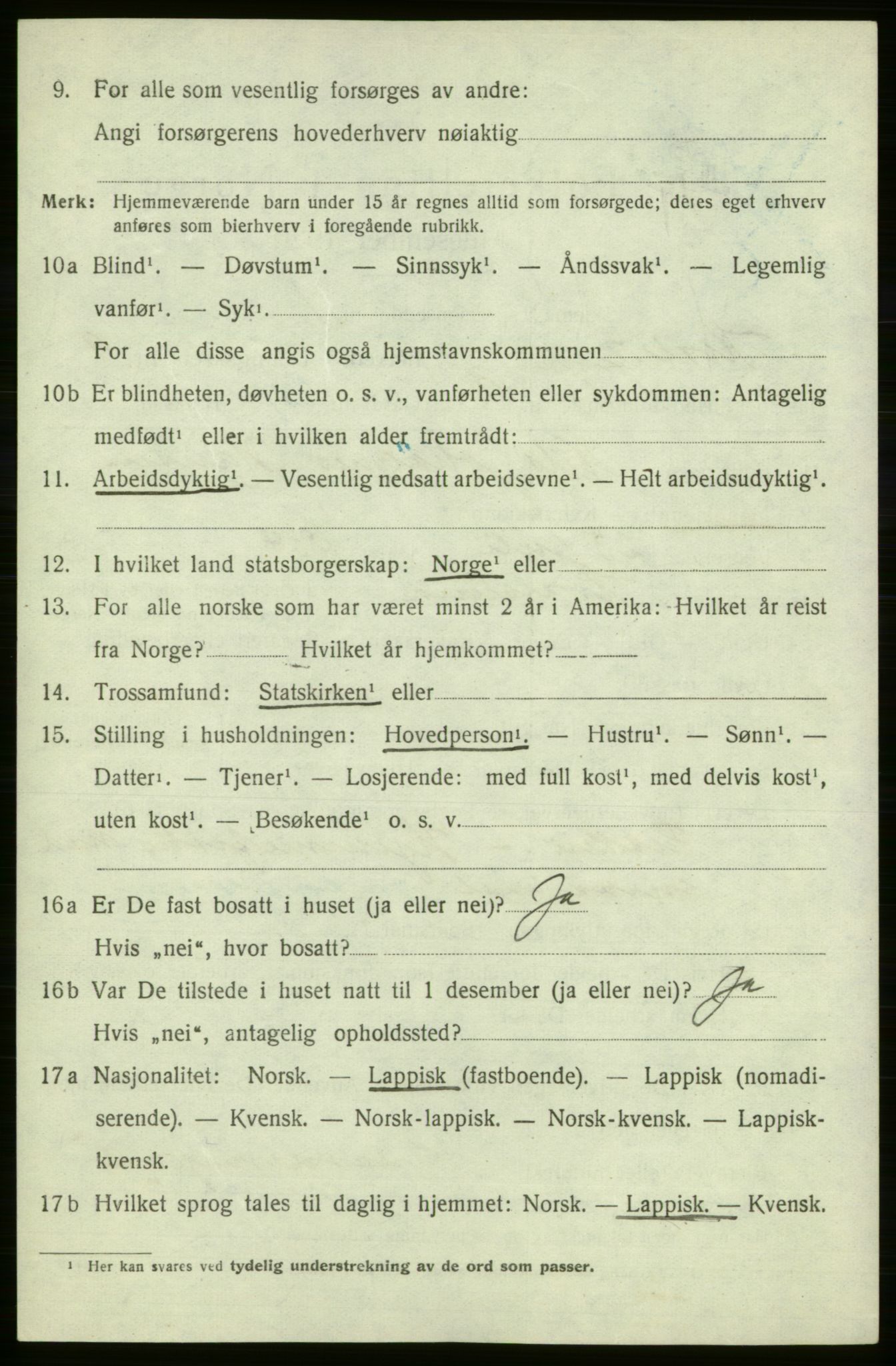 SATØ, Folketelling 1920 for 2017 Kvalsund herred, 1920, s. 2863