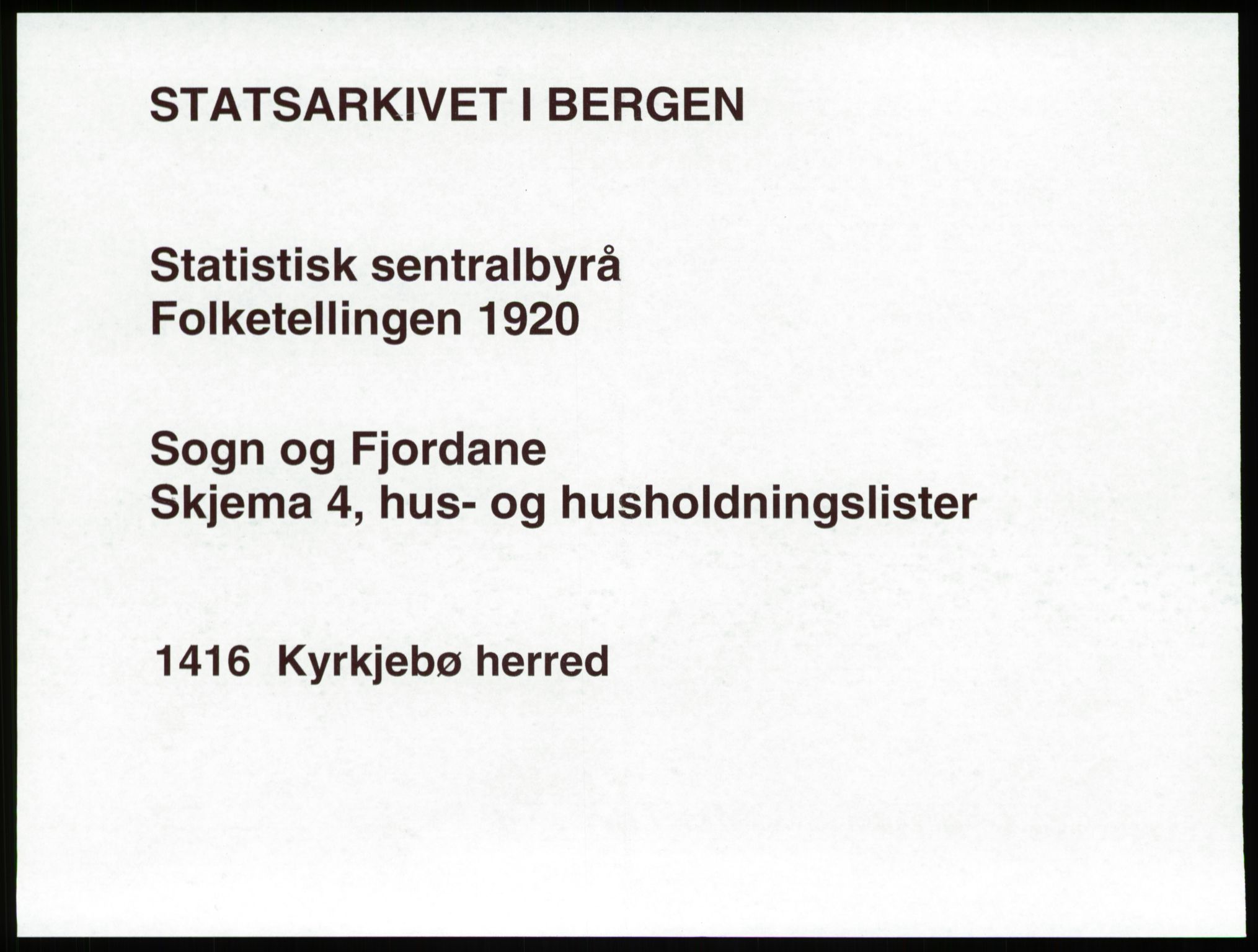 SAB, Folketelling 1920 for 1416 Kyrkjebø herred, 1920, s. 37