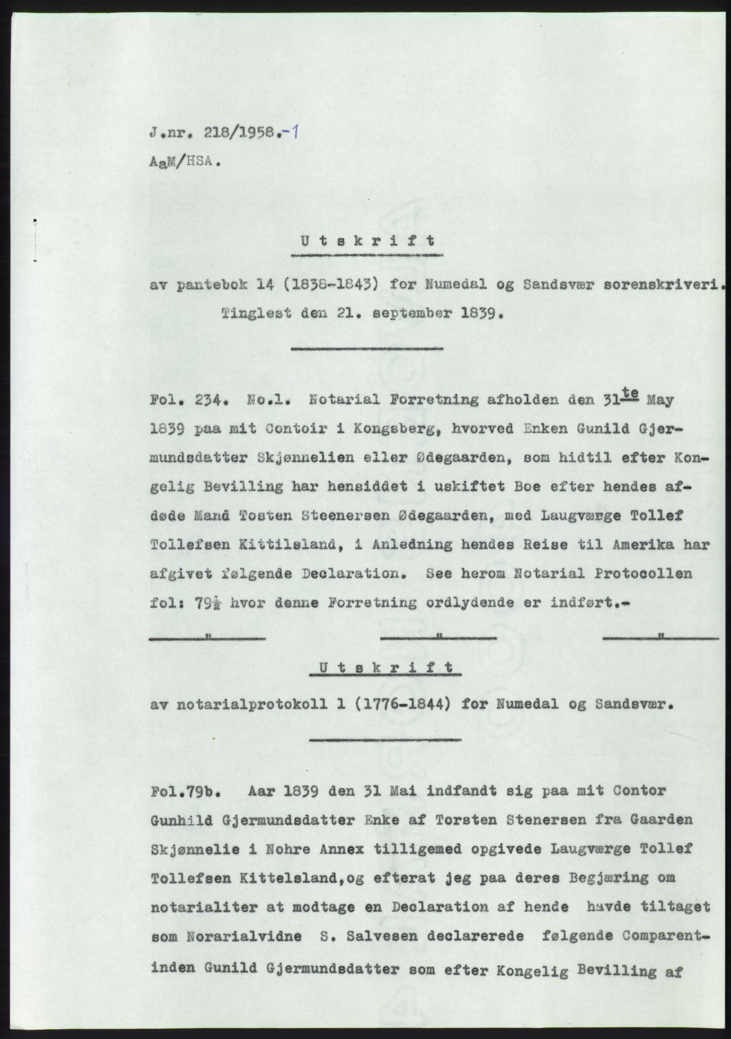 Statsarkivet i Kongsberg, SAKO/A-0001, 1958, s. 26