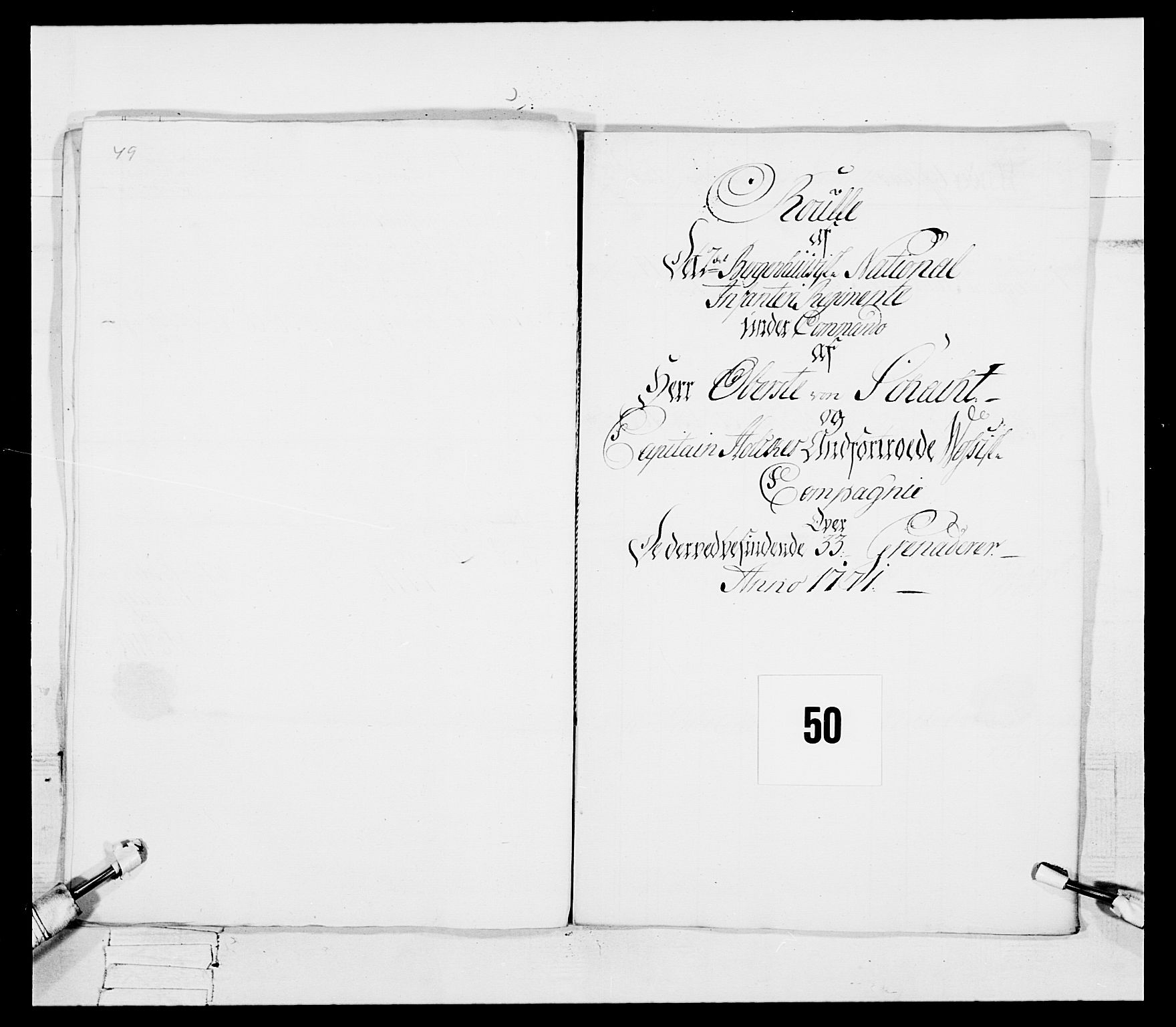 Generalitets- og kommissariatskollegiet, Det kongelige norske kommissariatskollegium, RA/EA-5420/E/Eh/L0092: 2. Bergenhusiske nasjonale infanteriregiment, 1769-1771, s. 491