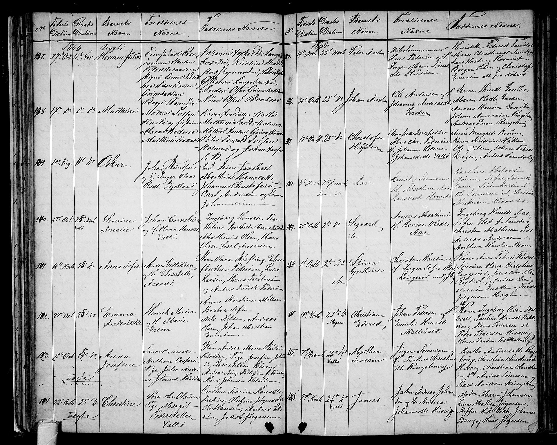 Sem kirkebøker, AV/SAKO-A-5/G/Ga/L0004: Klokkerbok nr. I 4, 1855-1877