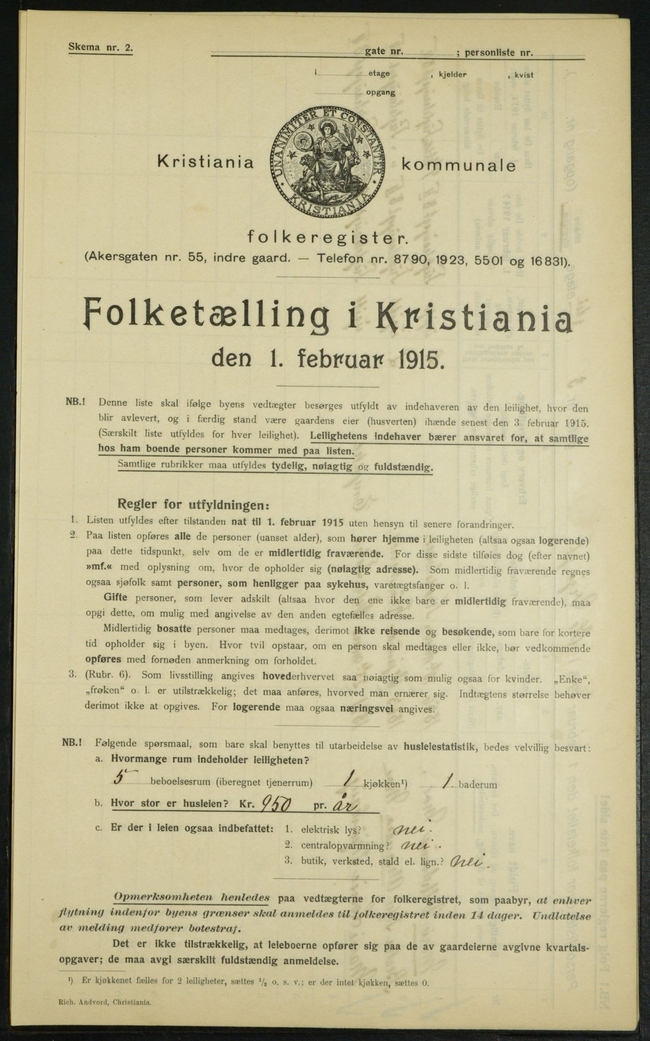 OBA, Kommunal folketelling 1.2.1915 for Kristiania, 1915, s. 74873