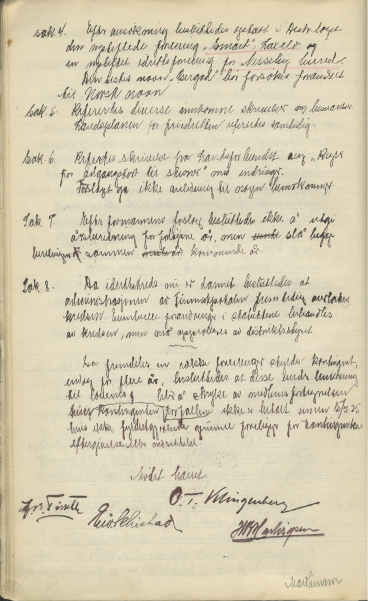 Finnmark Distriktslag for Idrett, FMFB/A-1040/A/L0001: Møteprotokoll, 1919-1940, s. 55
