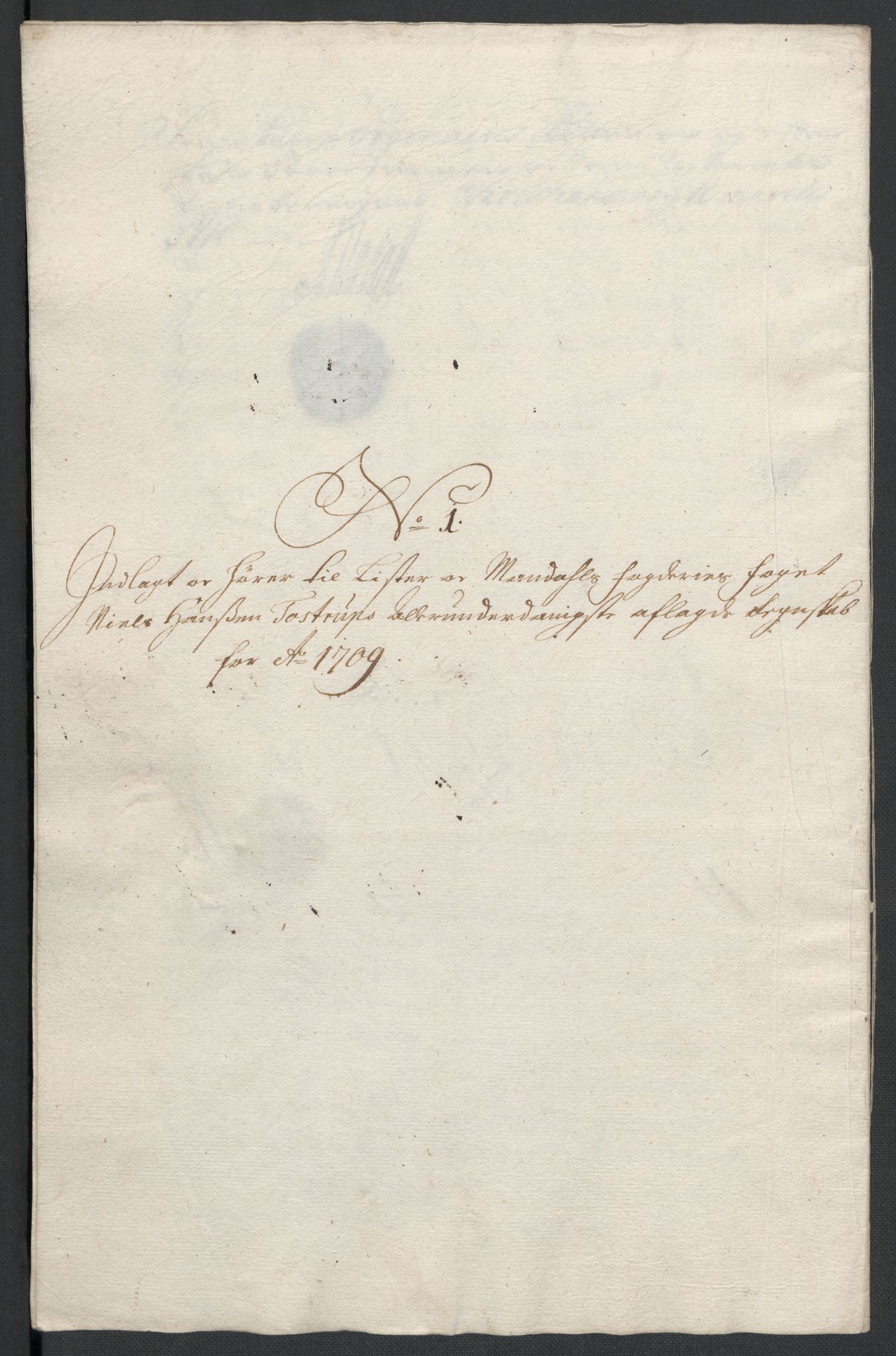 Rentekammeret inntil 1814, Reviderte regnskaper, Fogderegnskap, AV/RA-EA-4092/R43/L2552: Fogderegnskap Lista og Mandal, 1705-1709, s. 231