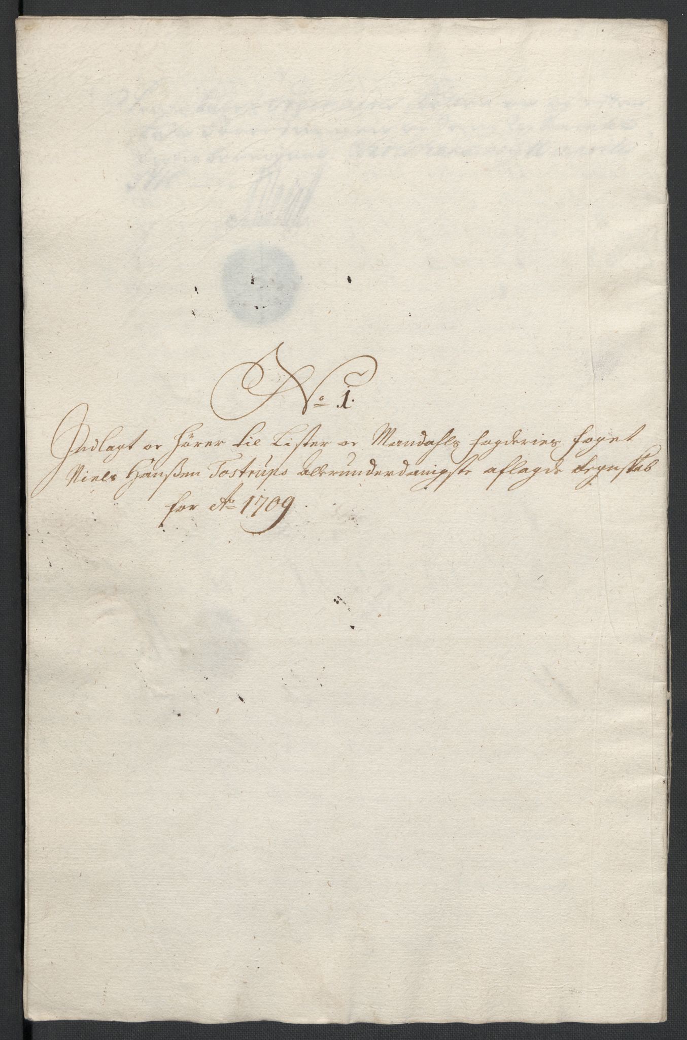 Rentekammeret inntil 1814, Reviderte regnskaper, Fogderegnskap, RA/EA-4092/R43/L2552: Fogderegnskap Lista og Mandal, 1705-1709, s. 231