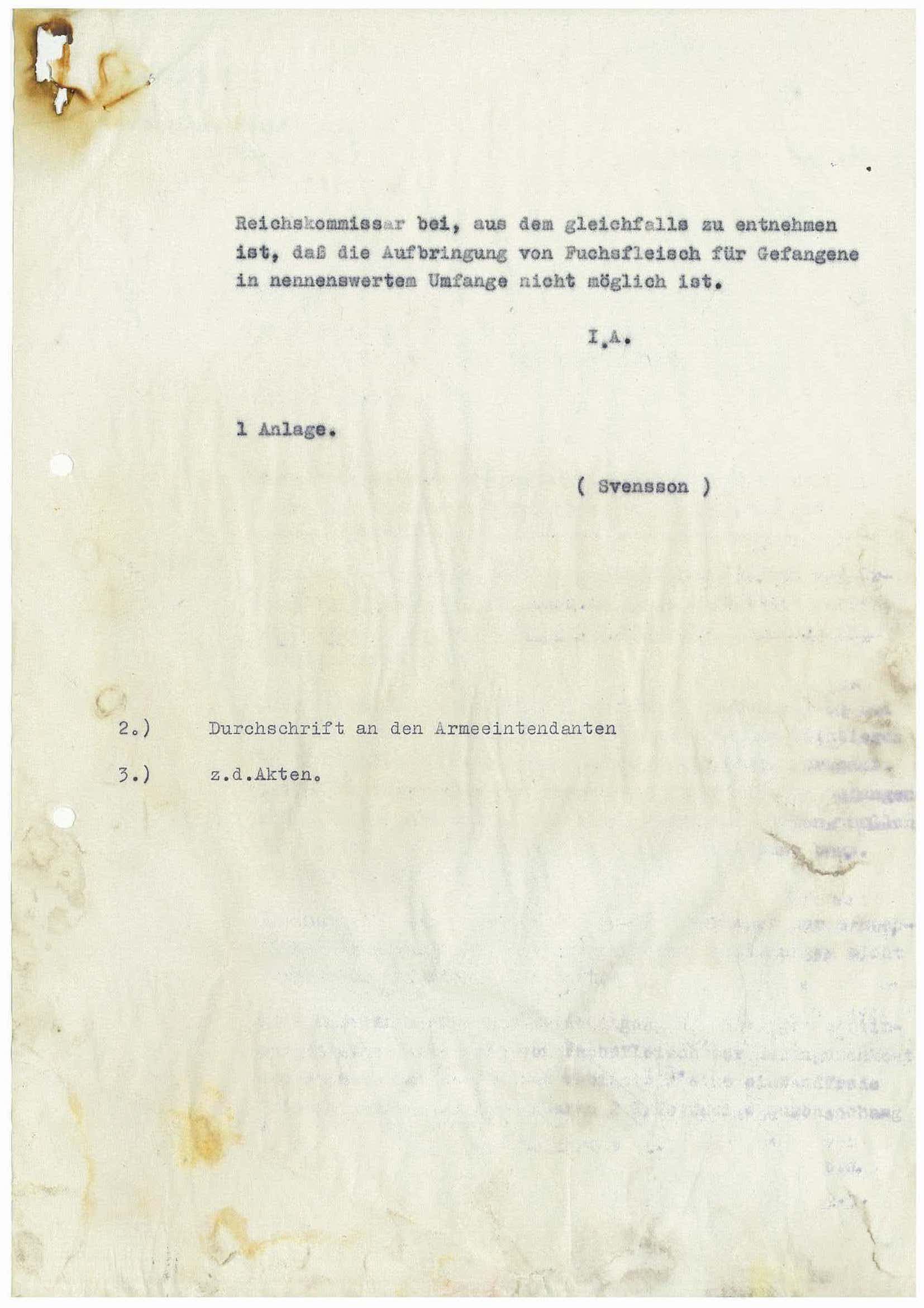 Tyske arkiver, Reichskommissariat, RA/RAFA-2174/E/Ec/Ecf/L0024/0029: Skriv, forordninger og sirkulærer / Diverse mat og drikke, 1940-1945, s. 9