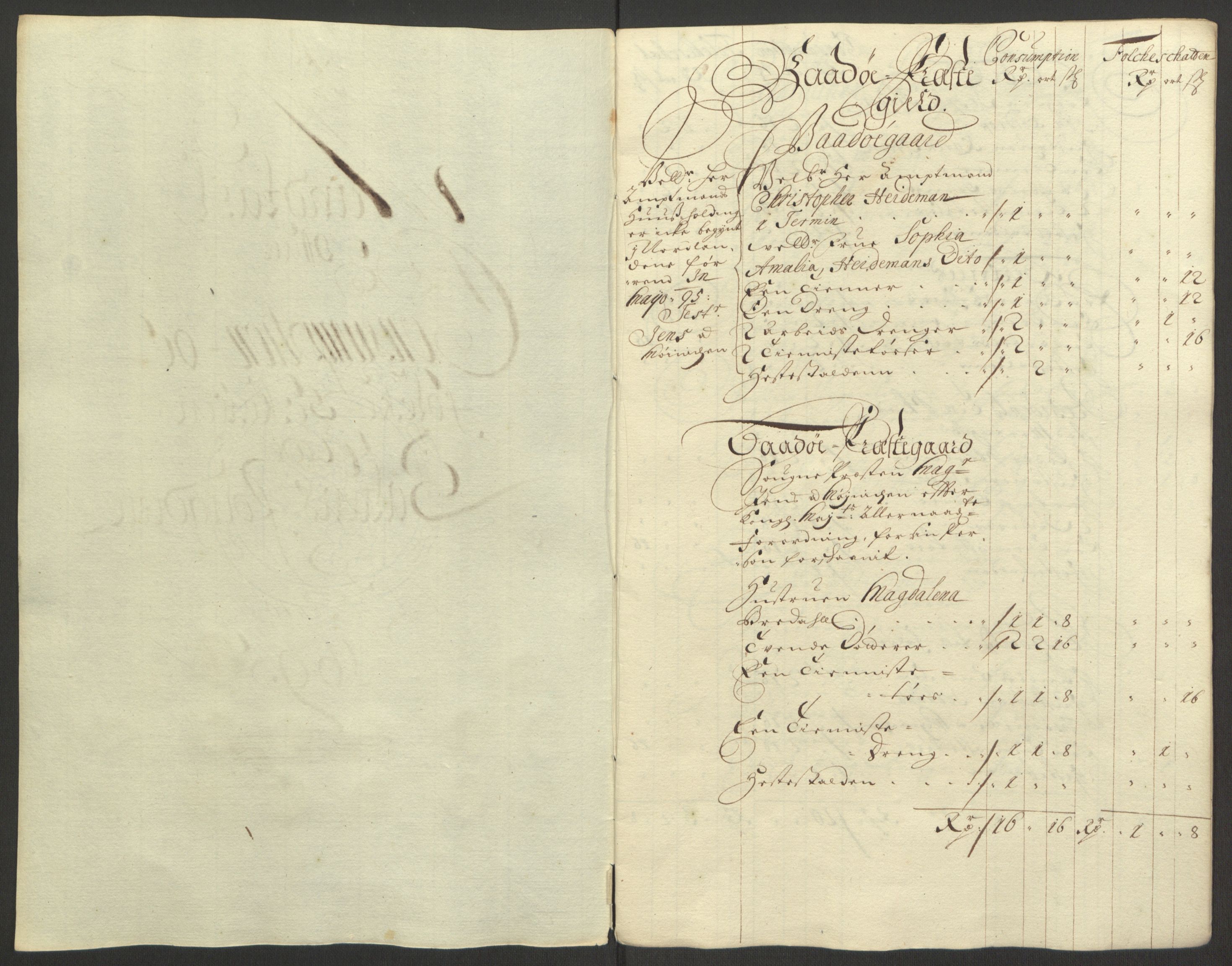 Rentekammeret inntil 1814, Reviderte regnskaper, Fogderegnskap, RA/EA-4092/R66/L4578: Fogderegnskap Salten, 1694-1696, s. 156