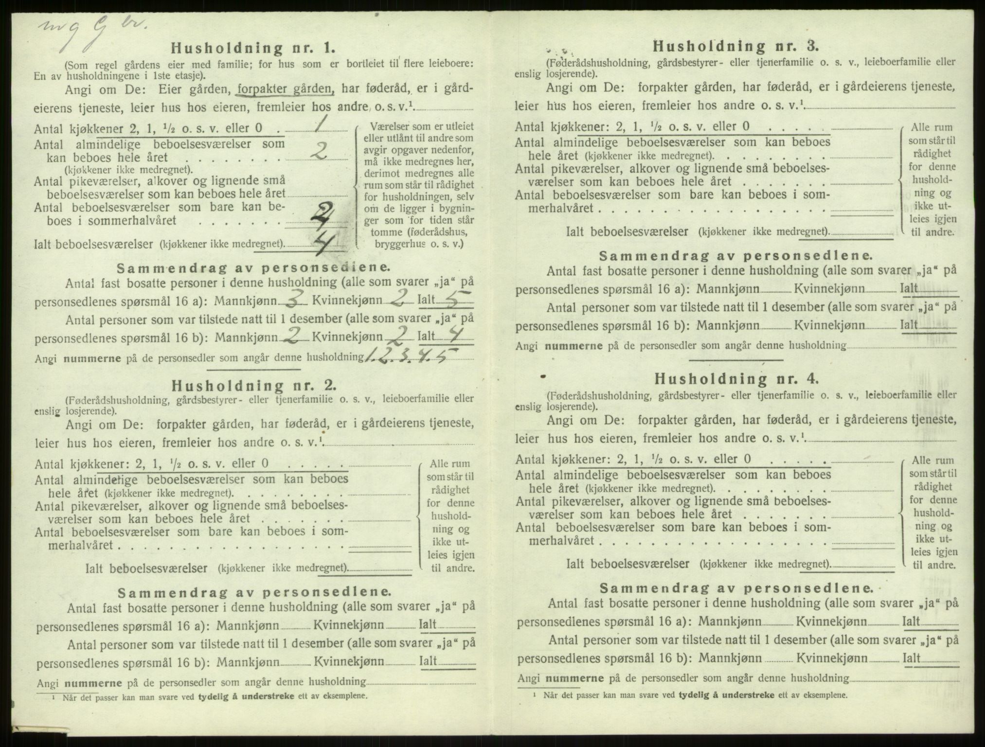 SAB, Folketelling 1920 for 1254 Hamre herred, 1920, s. 613