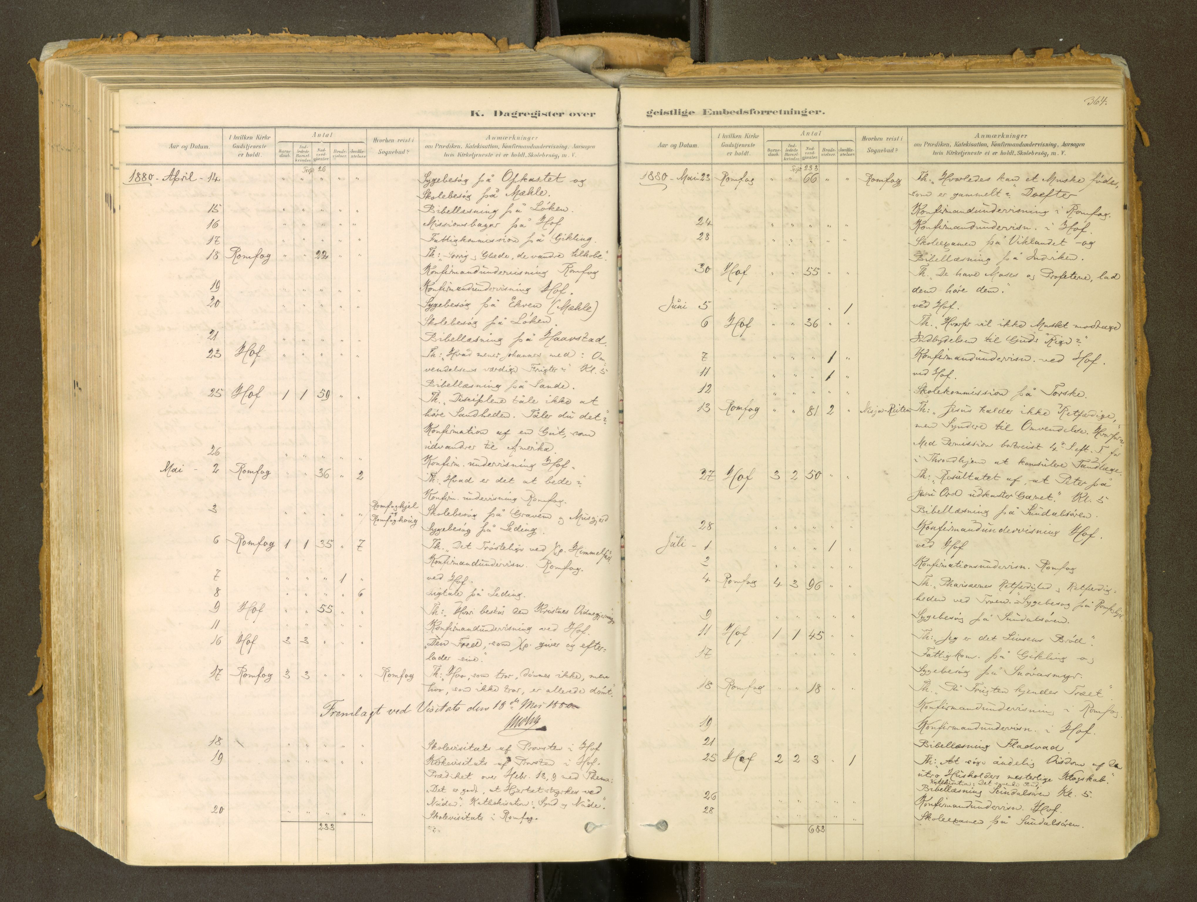 Sunndal sokneprestkontor, SAT/A-1085/1/I/I1/I1a: Ministerialbok nr. 2, 1877-1914, s. 364