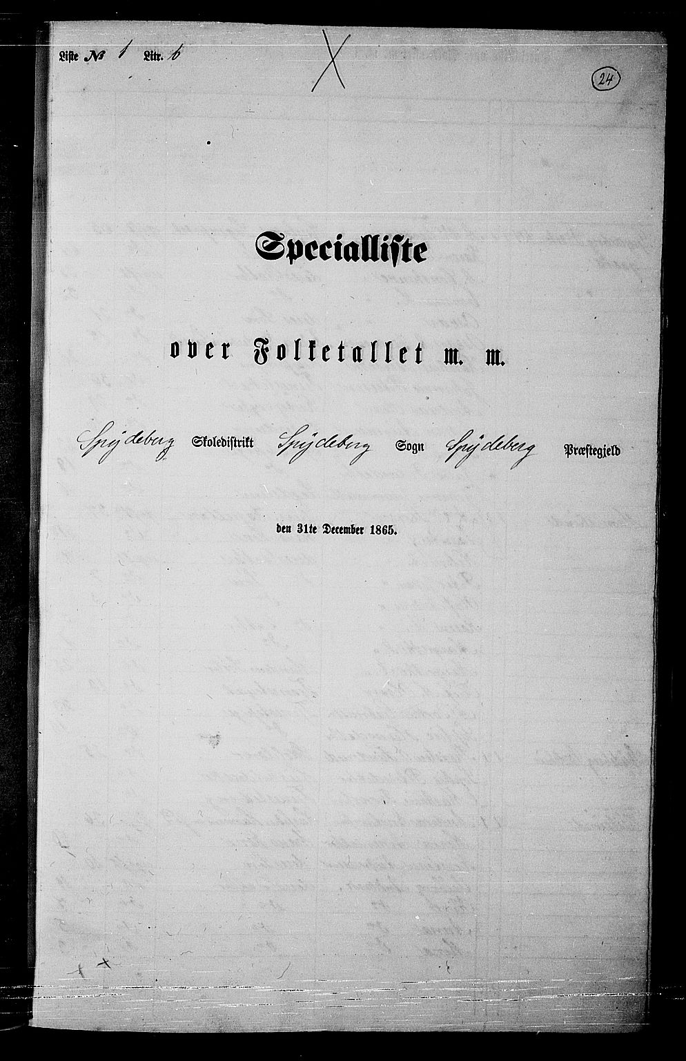 RA, Folketelling 1865 for 0123P Spydeberg prestegjeld, 1865, s. 23