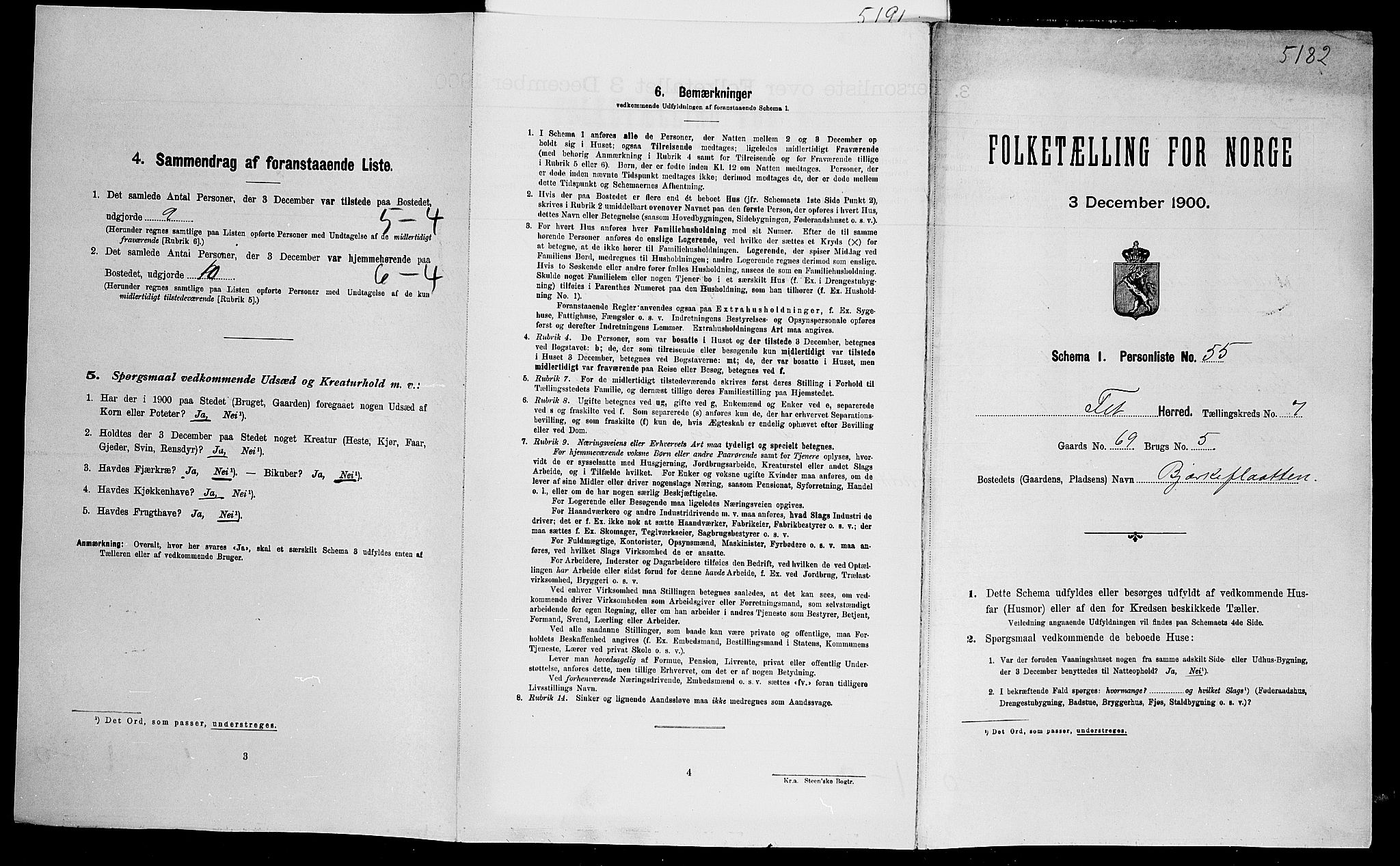 SAO, Folketelling 1900 for 0227 Fet herred, 1900