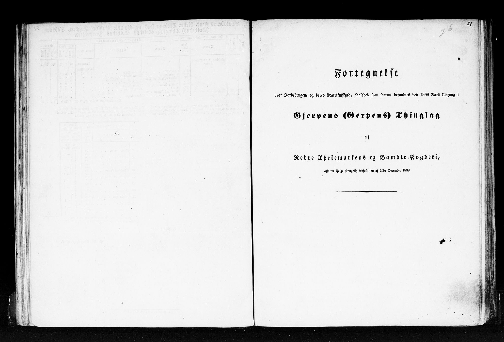 Rygh, RA/PA-0034/F/Fb/L0007: Matrikkelen for 1838 - Bratsberg amt (Telemark fylke), 1838, s. 21b
