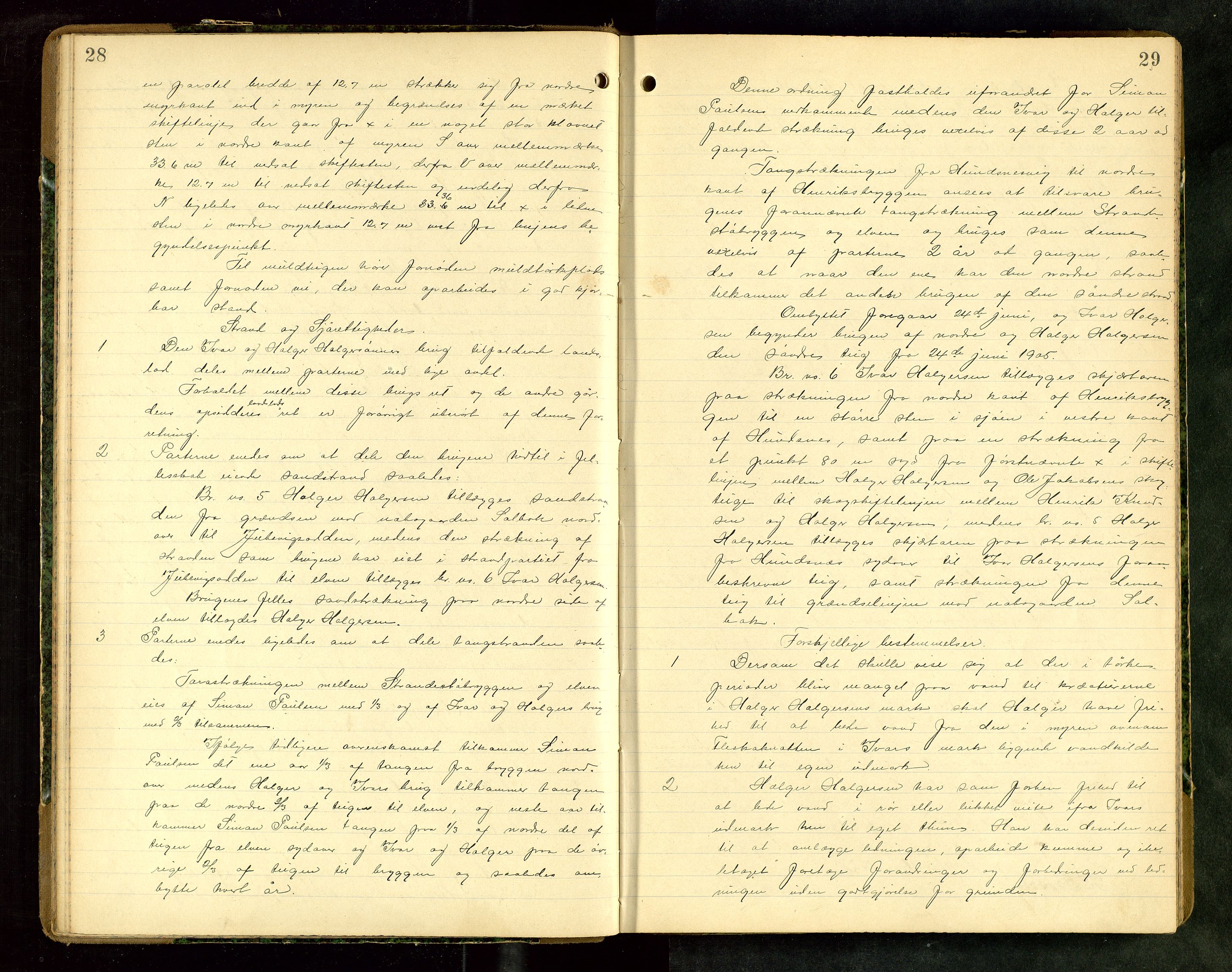 Rogaland jordskifterett, AV/SAST-A-102426/Oa/L0062: Forhandlingsprotokoll, 1904-1908, s. 28-29