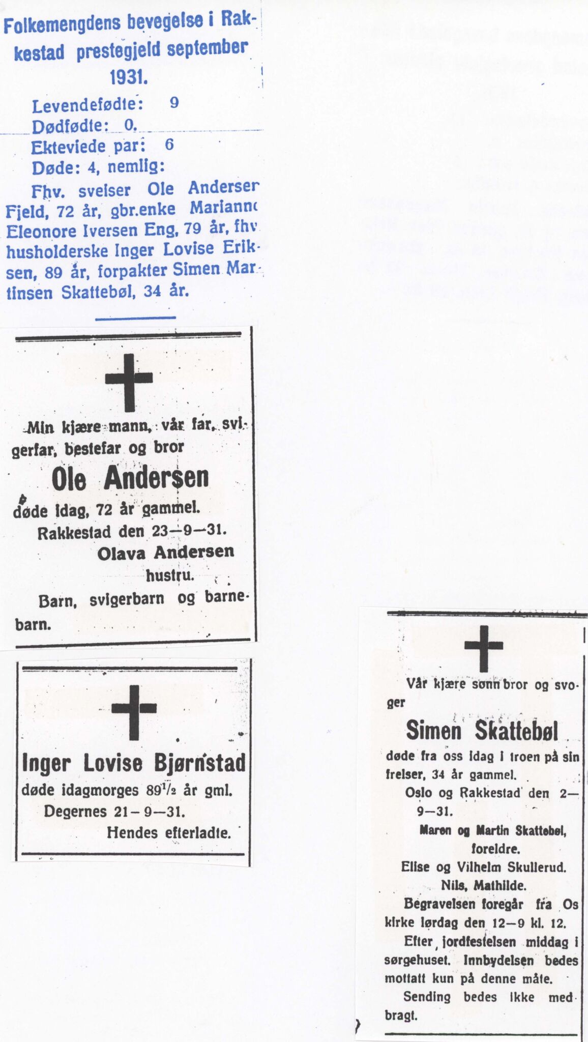, Dødsannonser lokalaviser Rakkestad 1931-1935, 1931-1935, s. 12