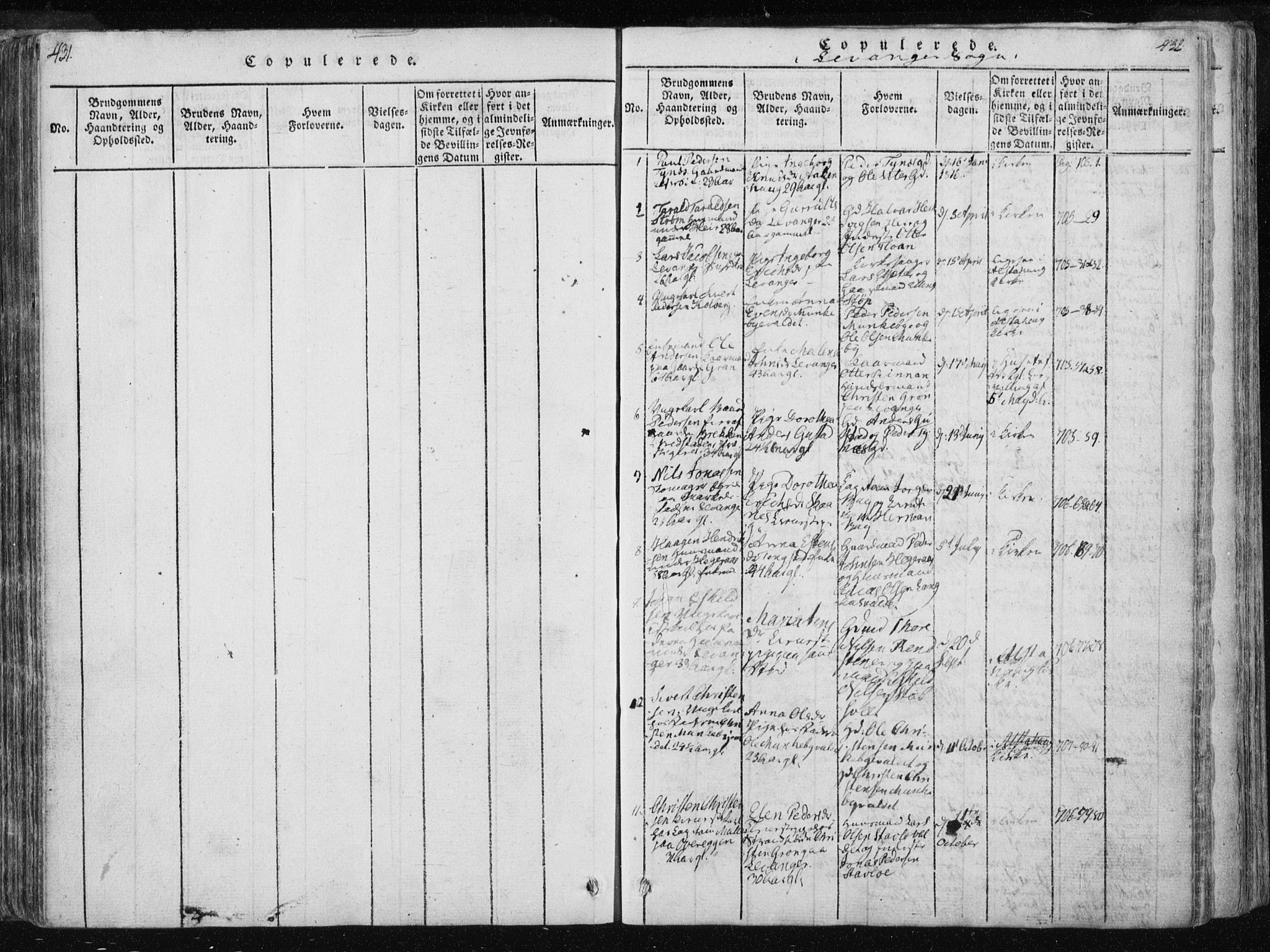 Ministerialprotokoller, klokkerbøker og fødselsregistre - Nord-Trøndelag, SAT/A-1458/717/L0148: Ministerialbok nr. 717A04 /2, 1816-1825, s. 431-432