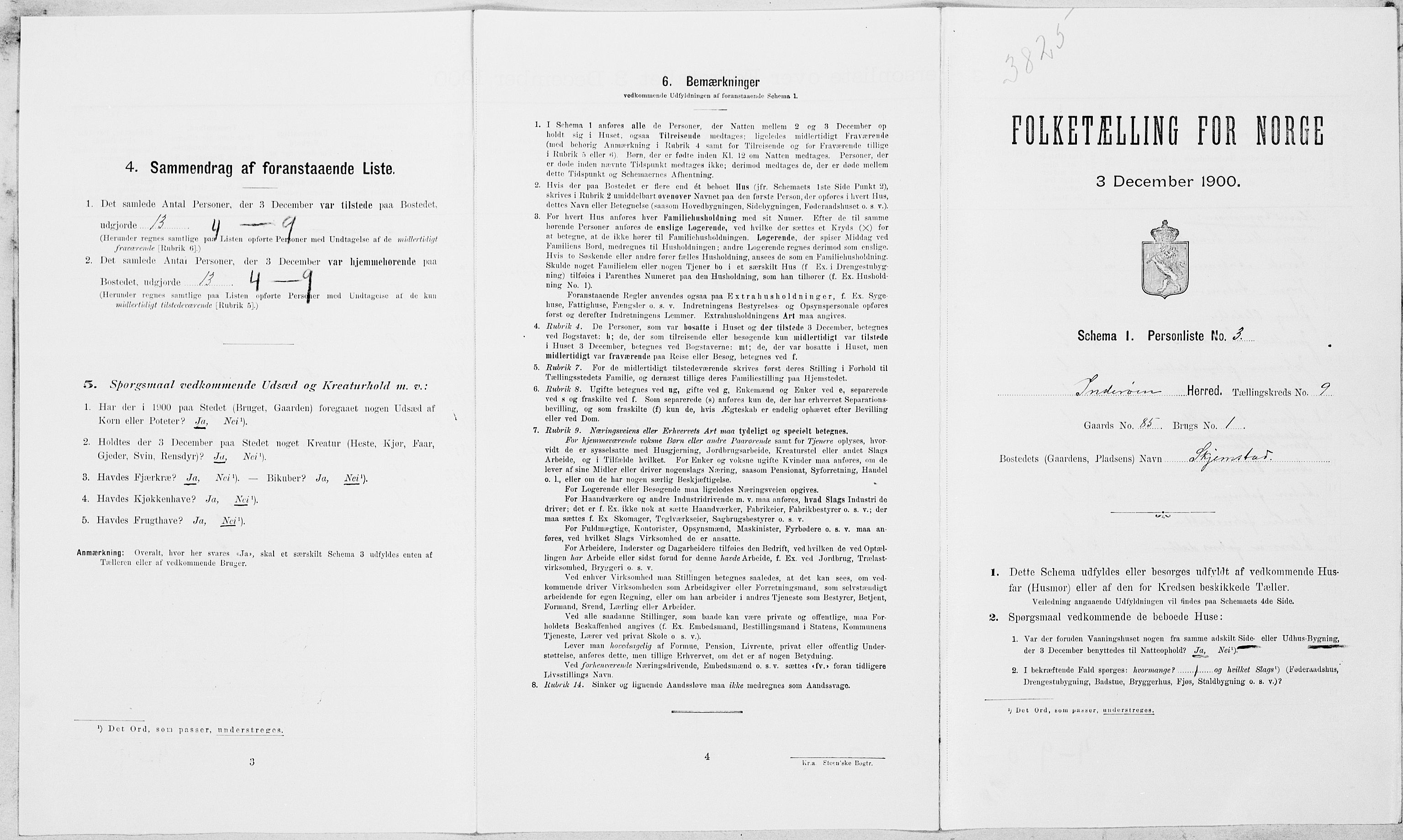 SAT, Folketelling 1900 for 1729 Inderøy herred, 1900, s. 1233