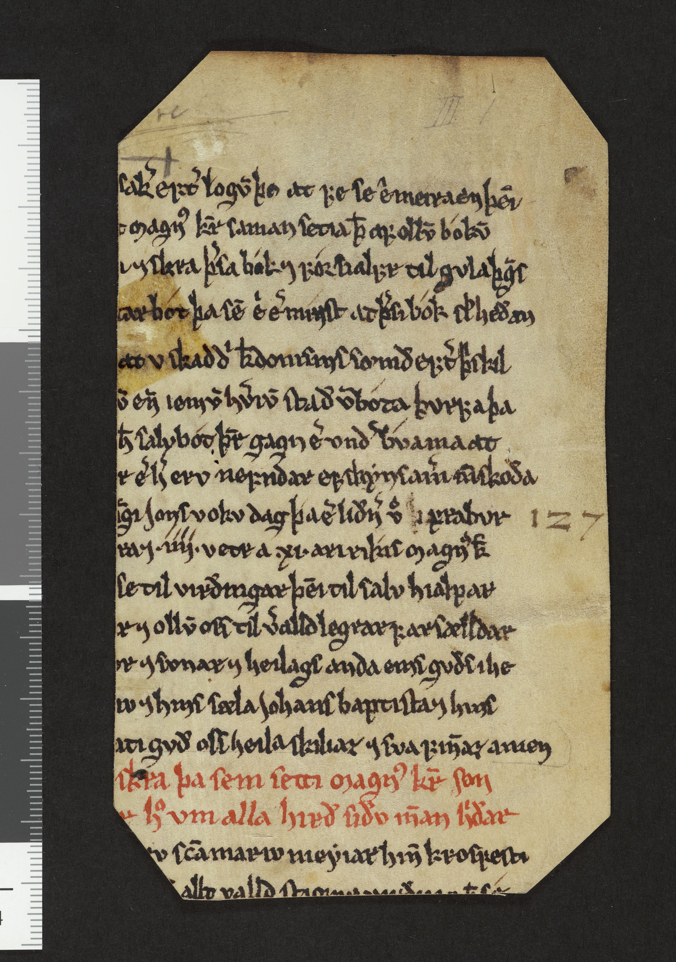 Riksarkivets diplomsamling, RA/EA-5965/F26/L0002: Norrøne membranfragmenter bestand 2-9 (10), 1100-1536, s. 74